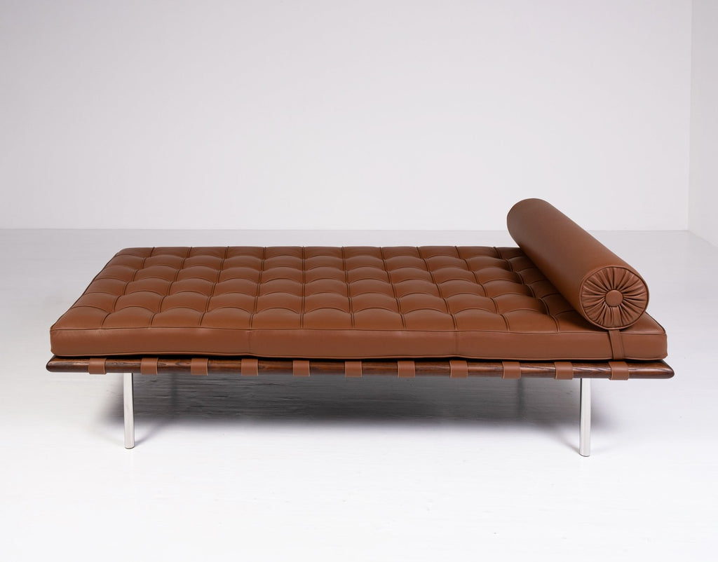 Knoll - Ludwig Mies van der Rohe - Daybed - Barcelona Day Bed - Steel, Leather, Wood - New