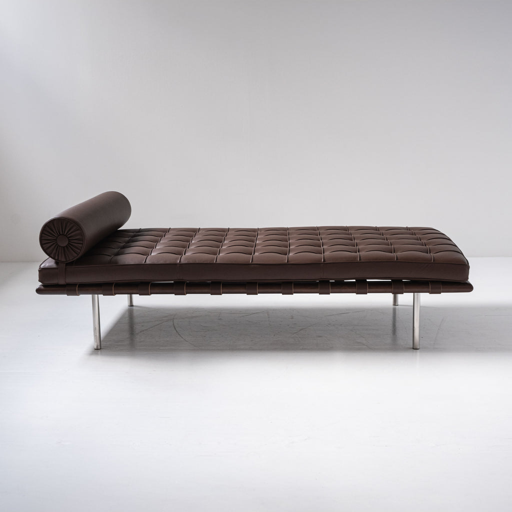 Knoll - Ludwig Mies van der Rohe - Daybed - Barcelona day bed - Acciaio, Pelle, Legno - Nuovo
