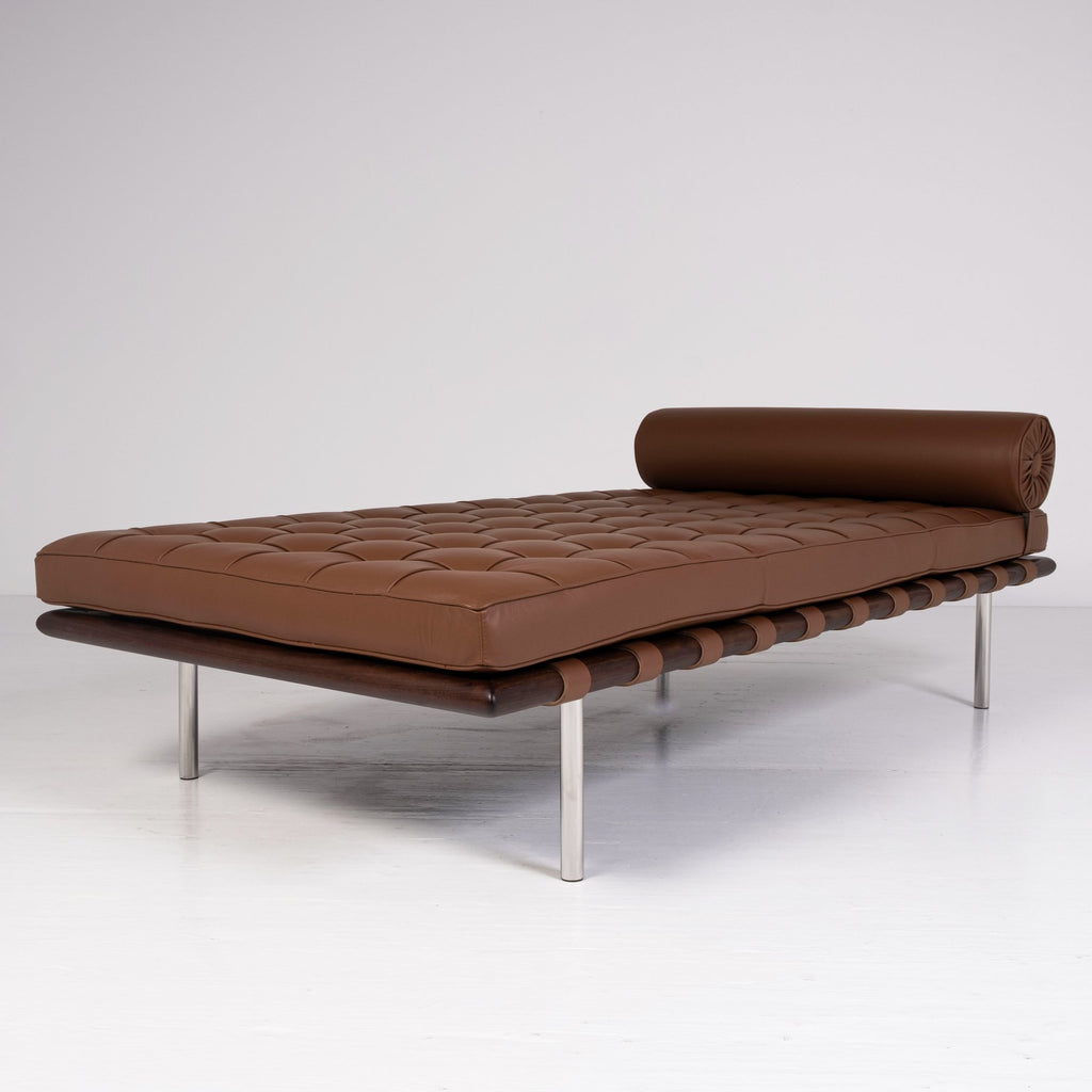 Knoll - Ludwig Mies van der Rohe - Daybed - Barcelona Day Bed - Steel, Leather, Wood - New