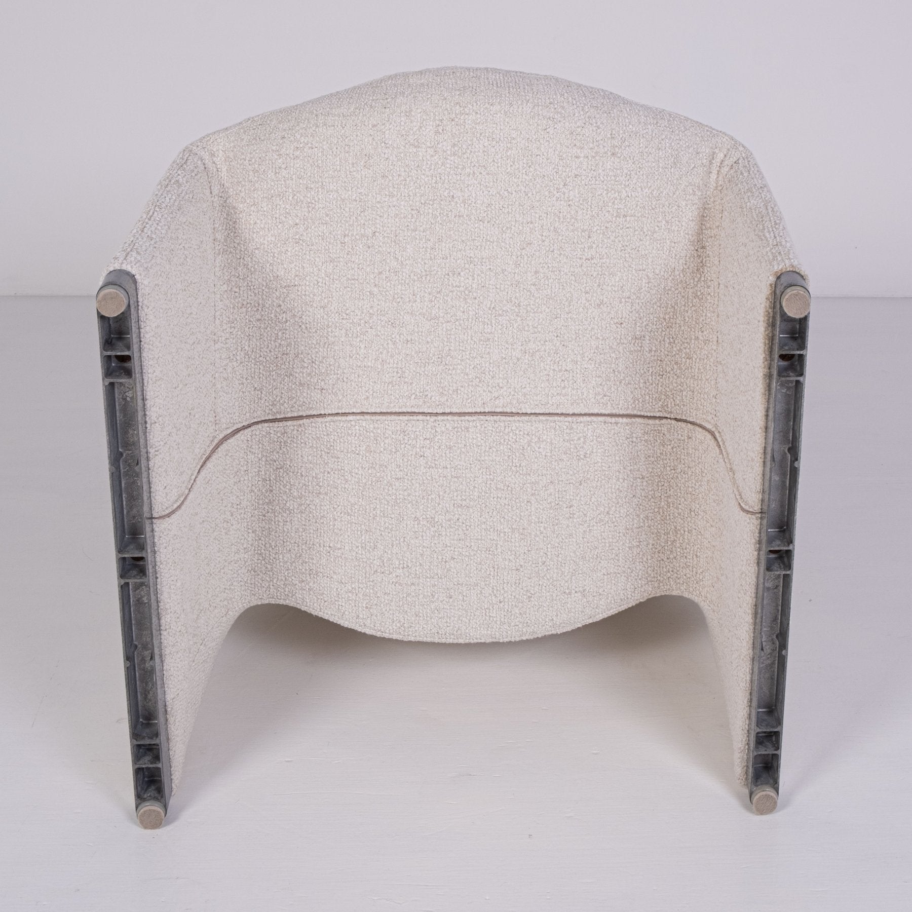 Alky armchair in white fabric by Giancarlo Piretti (1970s)
