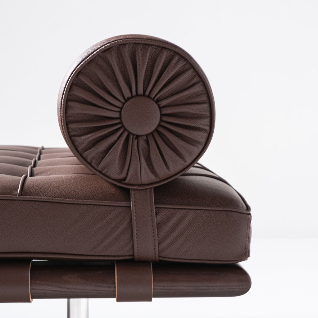 Knoll - Ludwig Mies van der Rohe - Daybed - Barcelona day bed - Acciaio, Pelle, Legno - Nuovo