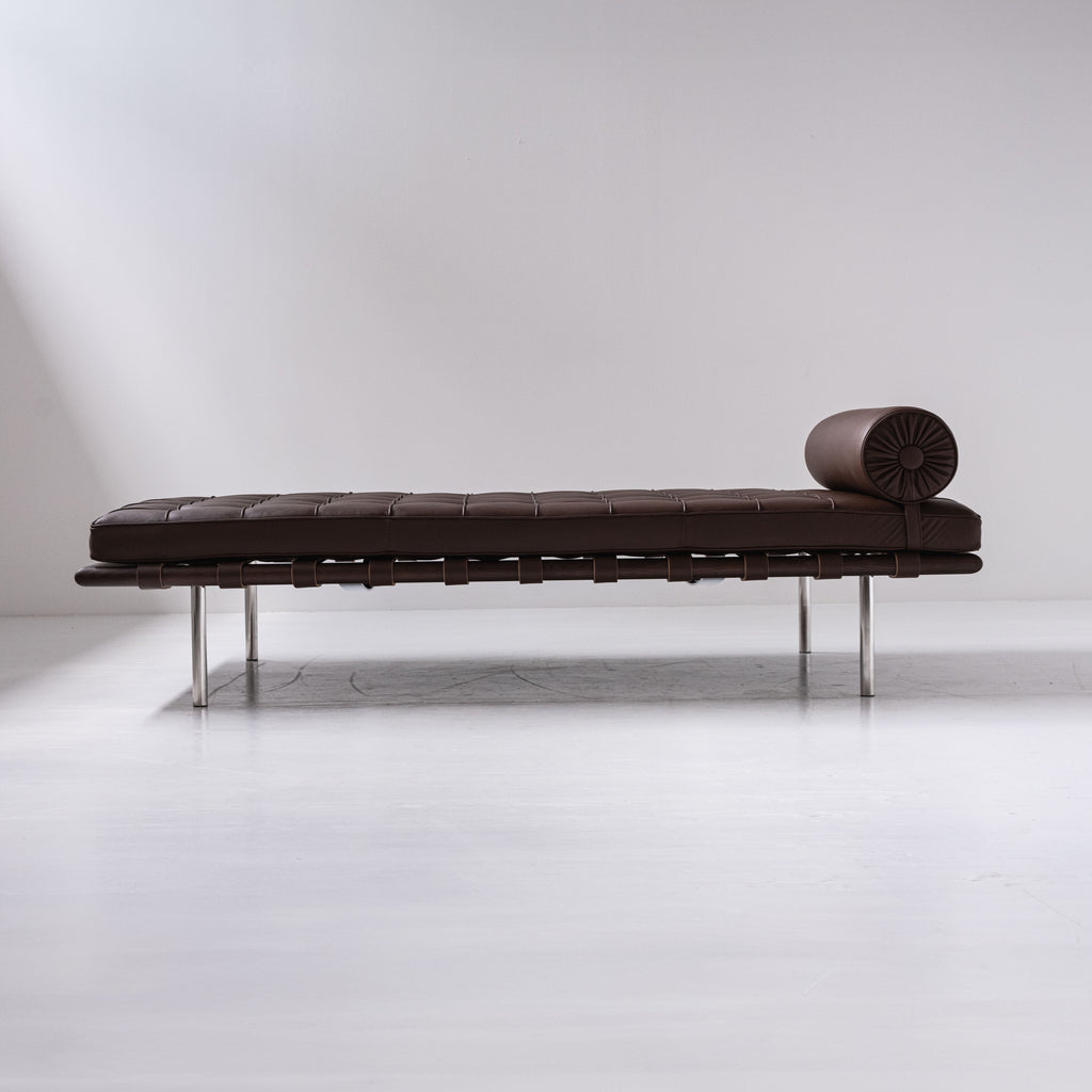 Knoll - Ludwig Mies van der Rohe - Daybed - Barcelona day bed - Acciaio, Pelle, Legno - Nuovo