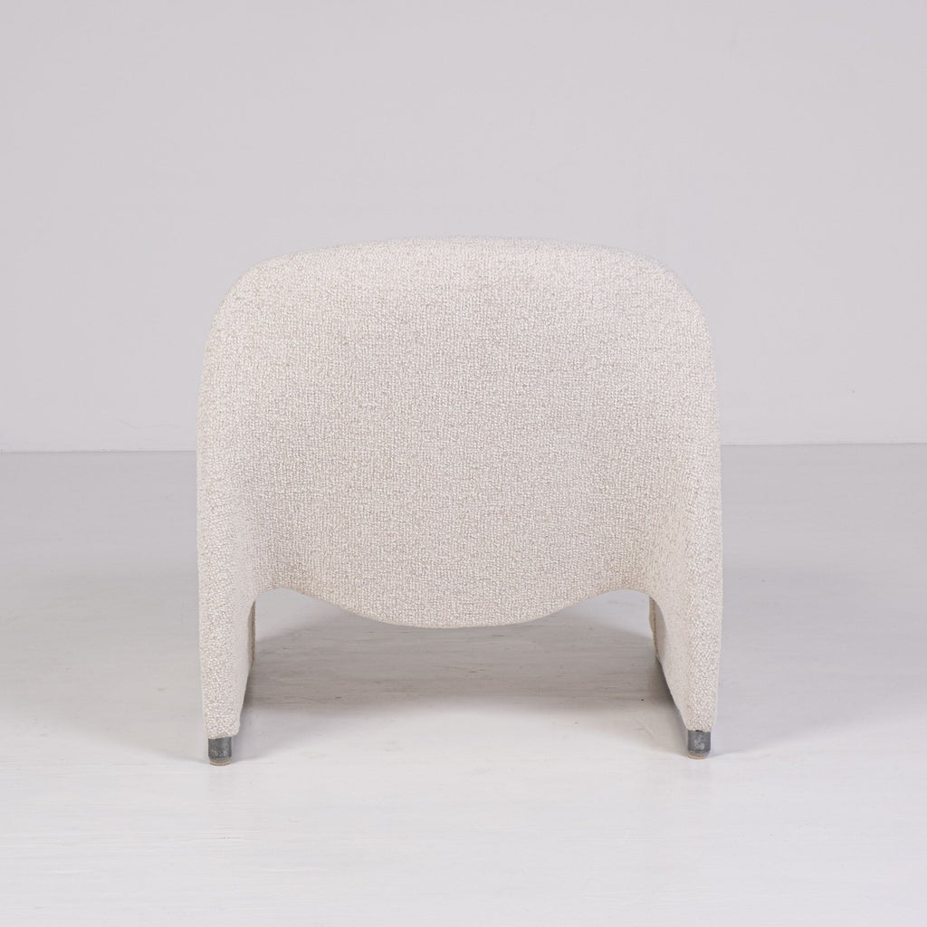 Alky armchair in white fabric by Giancarlo Piretti (1970s)