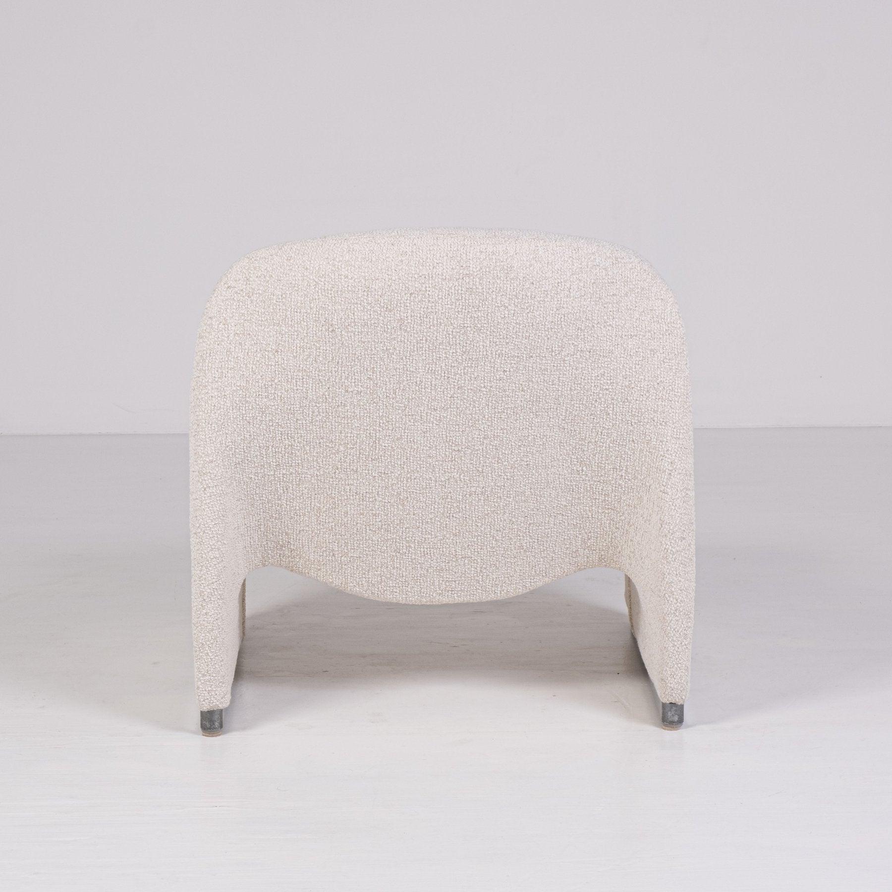 Alky armchair in white fabric by Giancarlo Piretti (1970s)