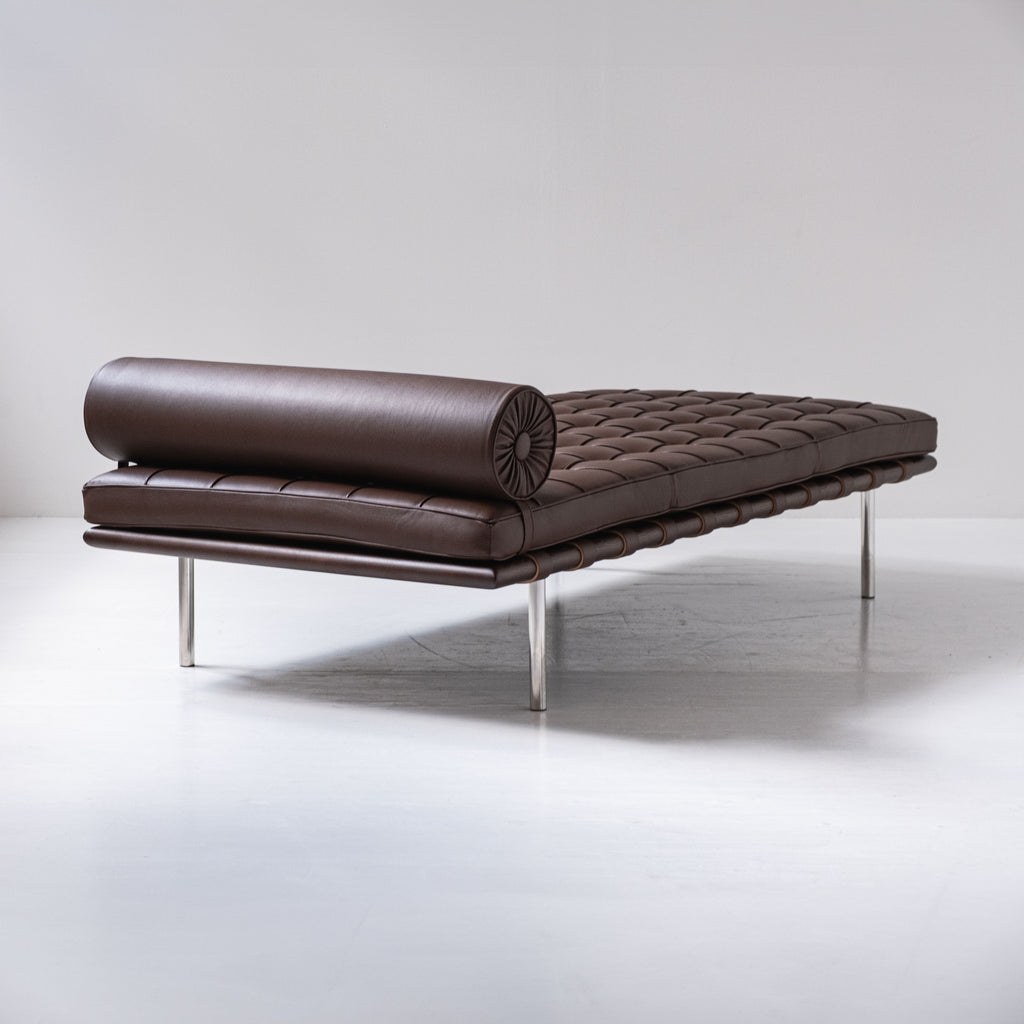Knoll - Ludwig Mies van der Rohe - Daybed - Barcelona day bed - Acciaio, Pelle, Legno - Nuovo