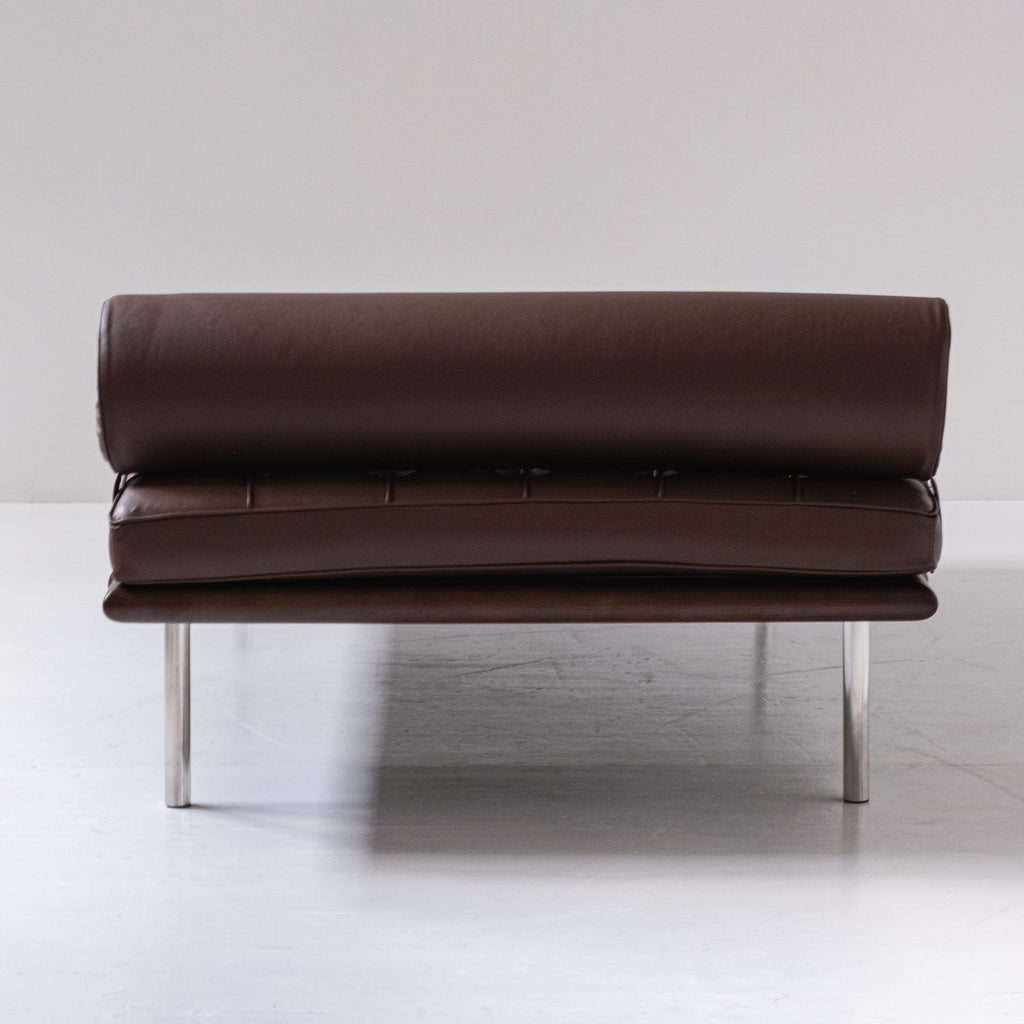Knoll - Ludwig Mies van der Rohe - Daybed - Barcelona day bed - Acciaio, Pelle, Legno - Nuovo