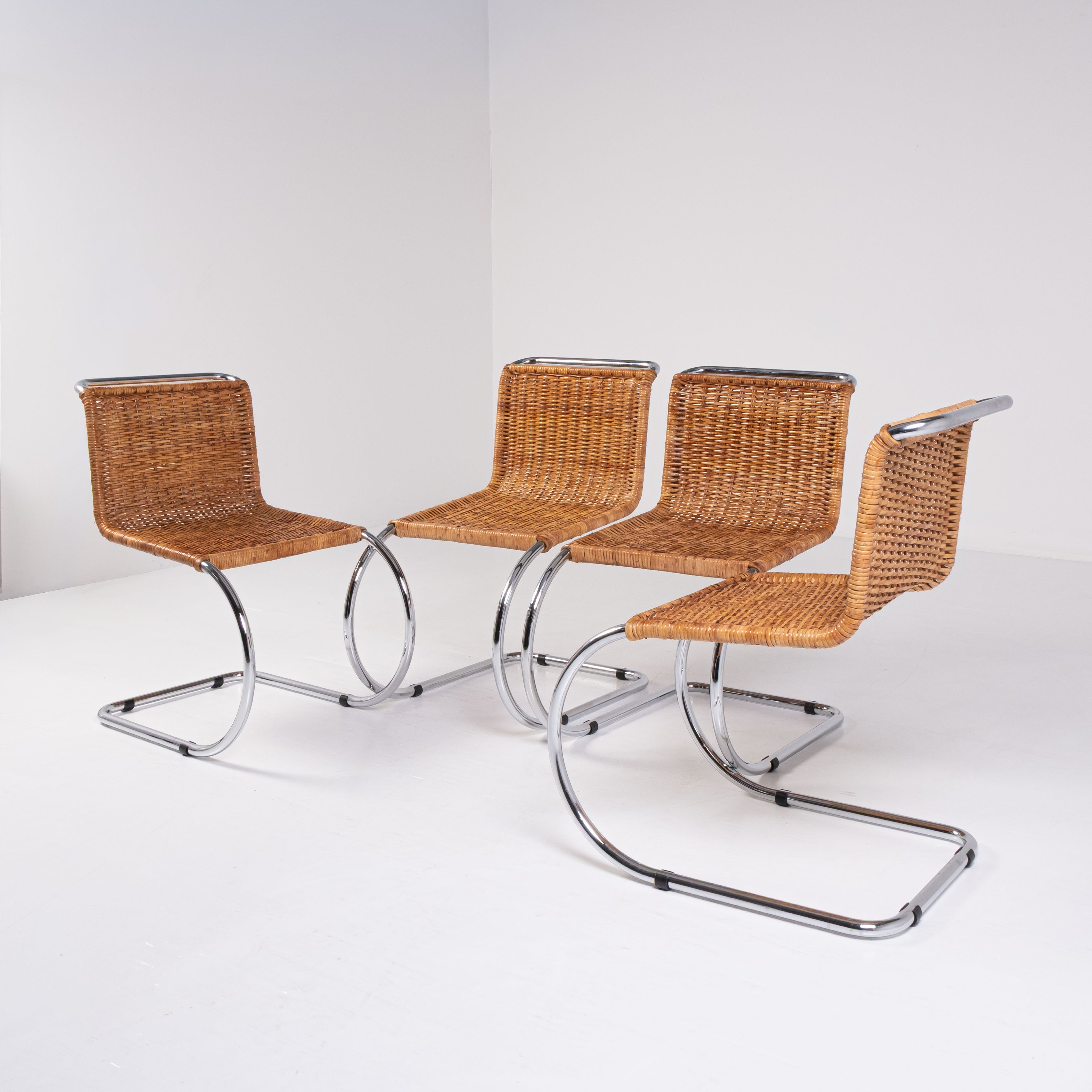 Set di 4 sedie MR10 di Ludwig Mies van der Rohe per Knoll