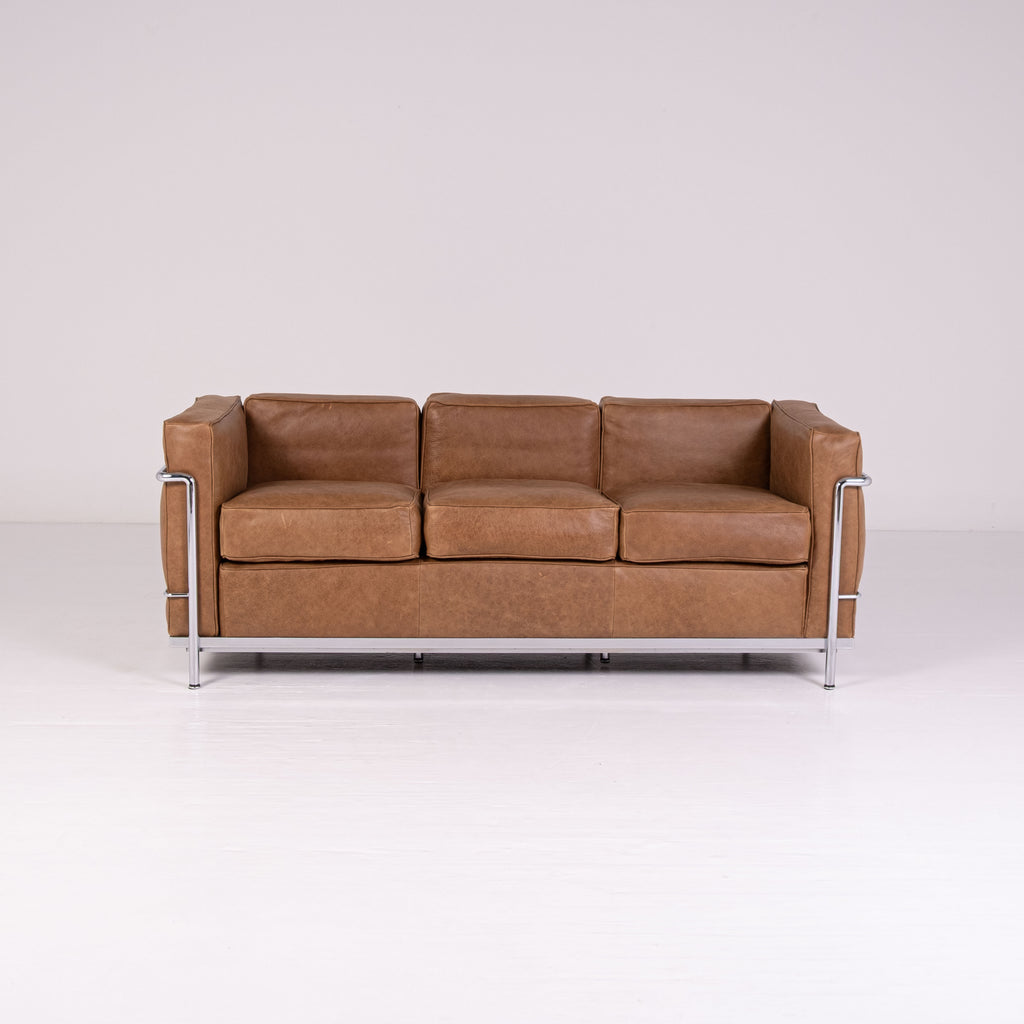 LC2 three-seater sofa by Le Corbusier, Pierre Jeanneret, and Charlotte Perriand for Cassina