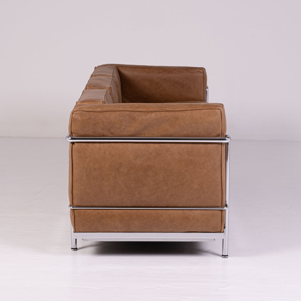 LC2 three-seater sofa by Le Corbusier, Pierre Jeanneret, and Charlotte Perriand for Cassina