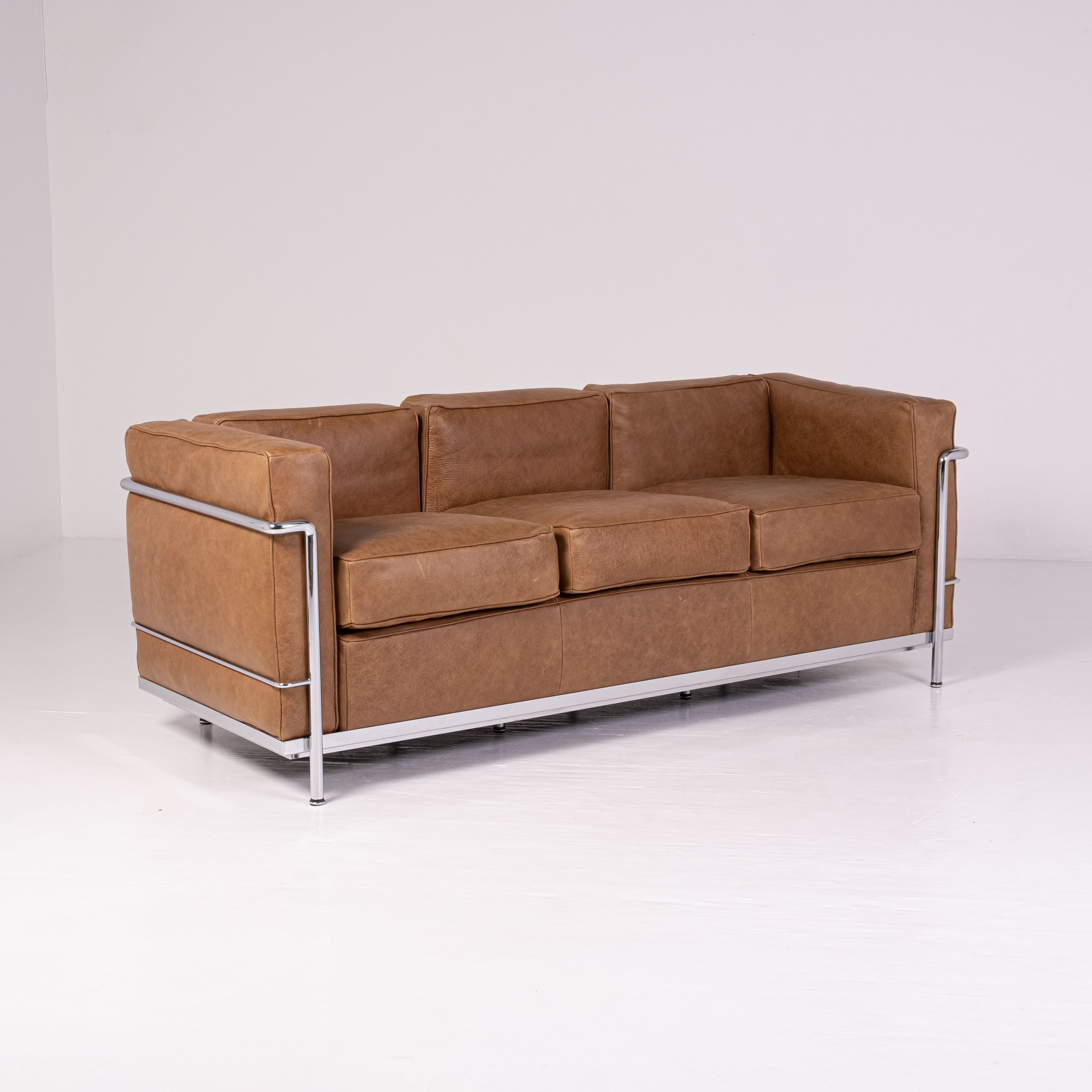 LC2 three-seater sofa by Le Corbusier, Pierre Jeanneret, and Charlotte Perriand for Cassina