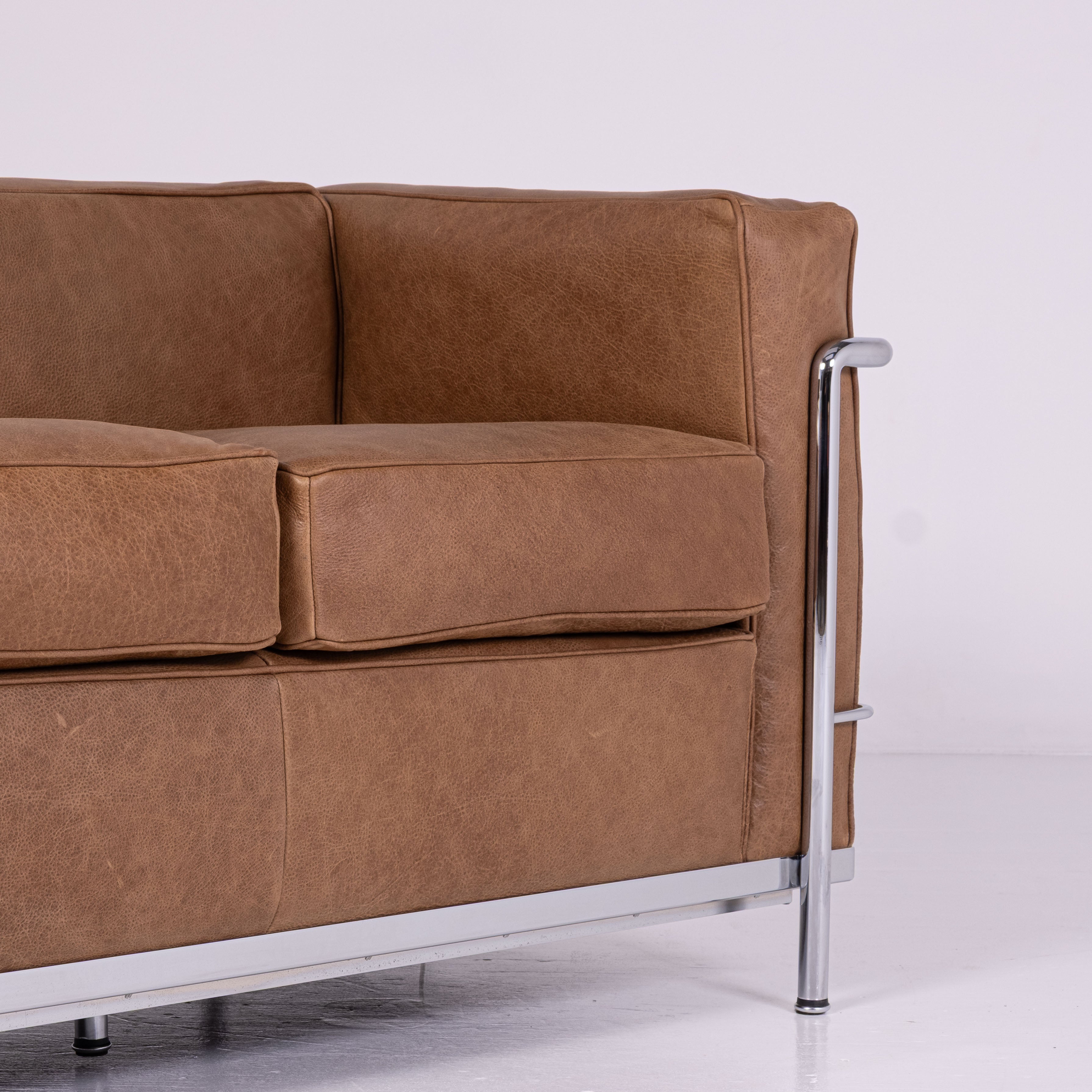 LC2 three-seater sofa by Le Corbusier, Pierre Jeanneret, and Charlotte Perriand for Cassina
