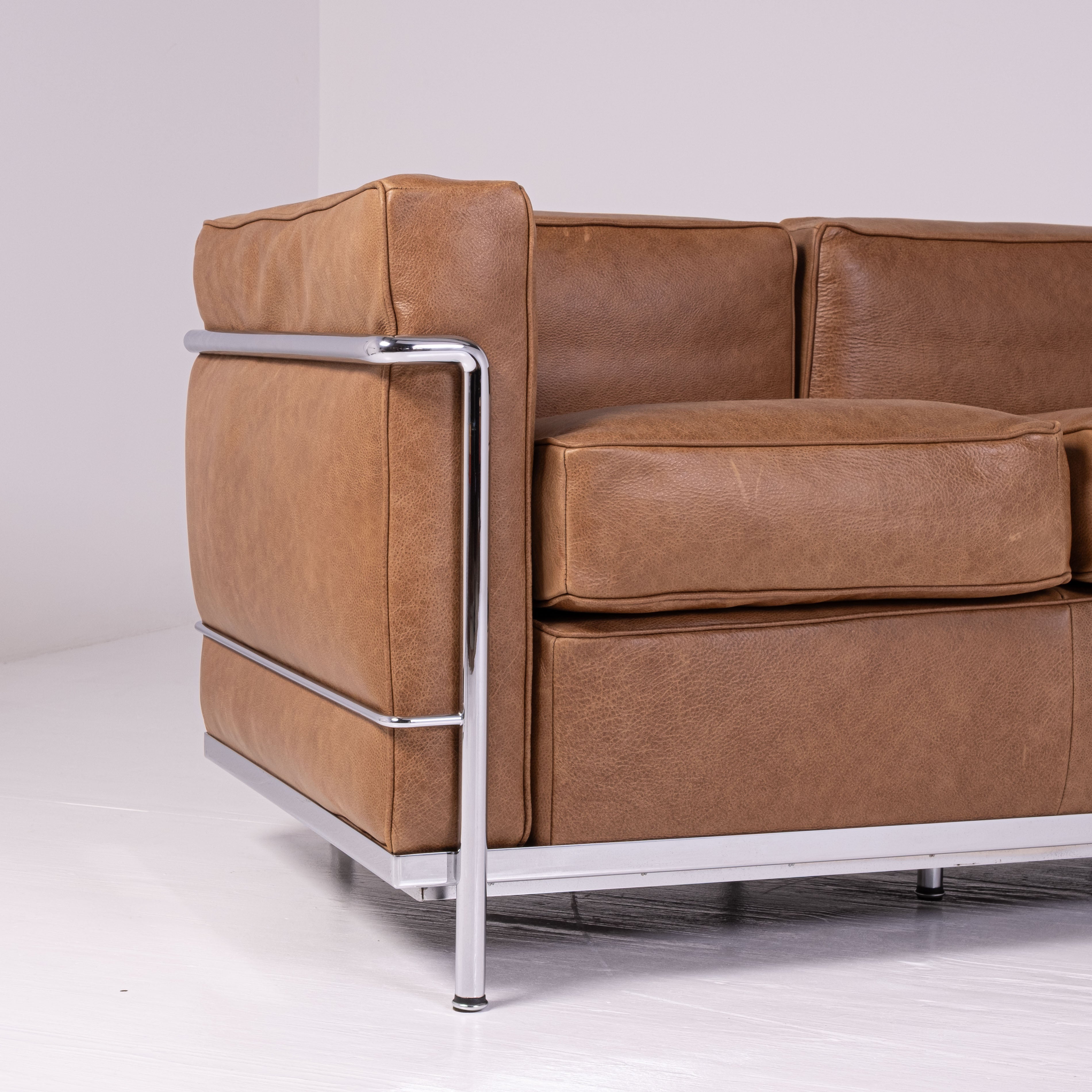 LC2 three-seater sofa by Le Corbusier, Pierre Jeanneret, and Charlotte Perriand for Cassina