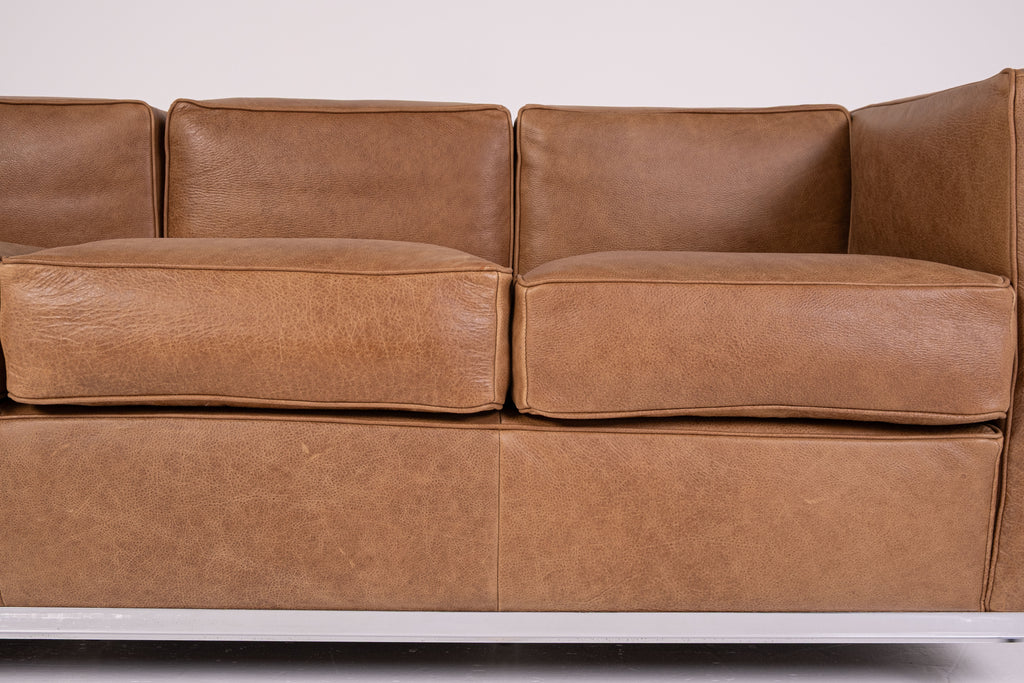 LC2 three-seater sofa by Le Corbusier, Pierre Jeanneret, and Charlotte Perriand for Cassina