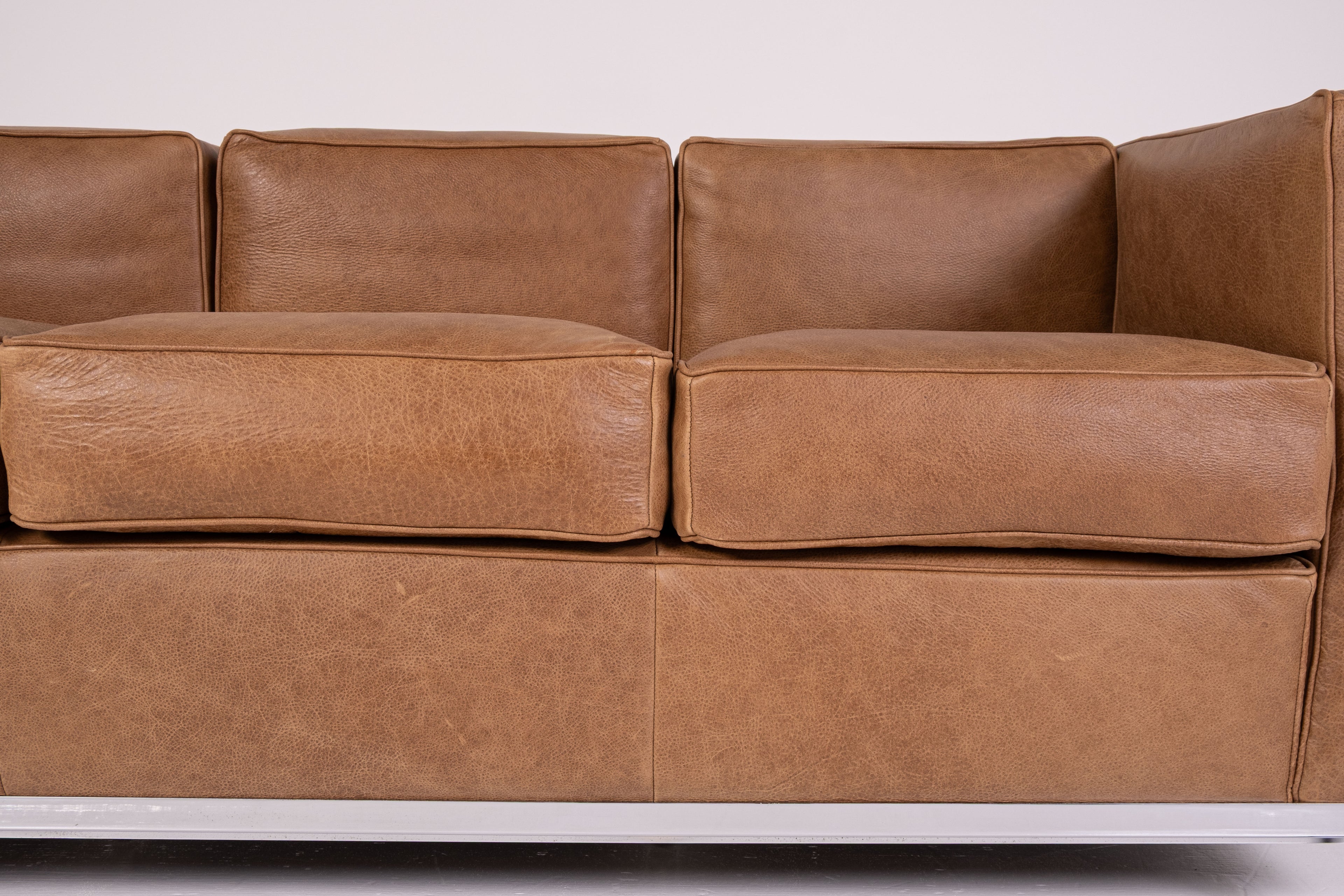 LC2 three-seater sofa by Le Corbusier, Pierre Jeanneret, and Charlotte Perriand for Cassina