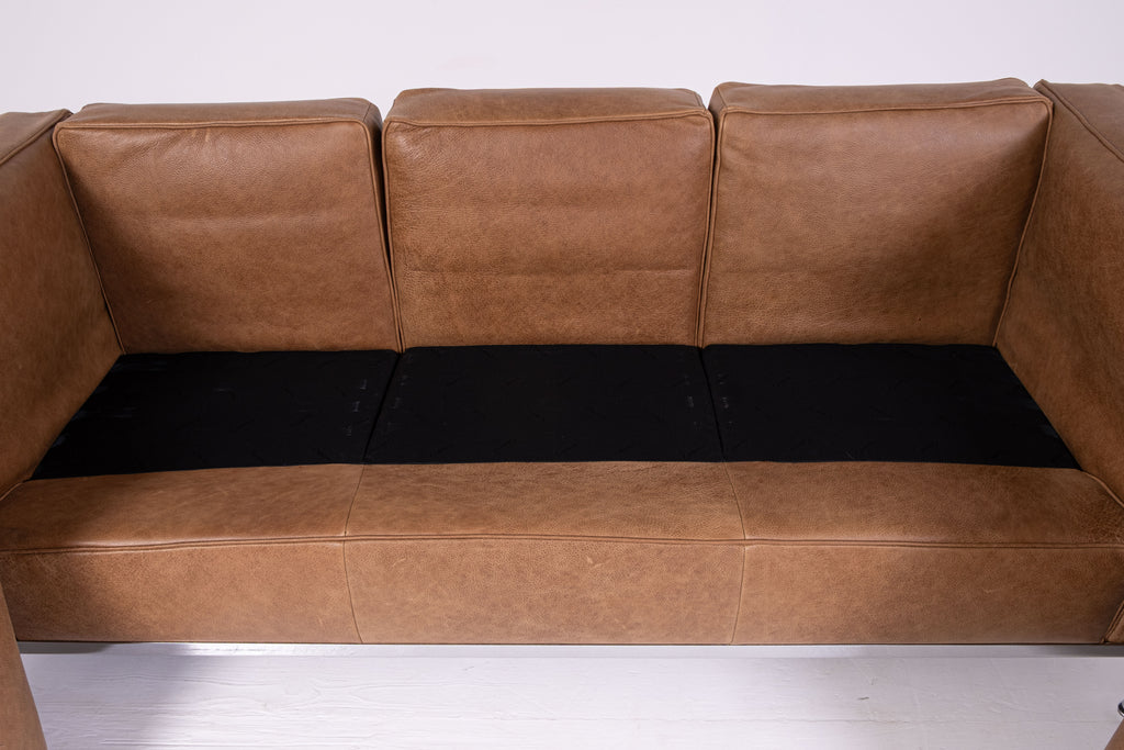 LC2 three-seater sofa by Le Corbusier, Pierre Jeanneret, and Charlotte Perriand for Cassina