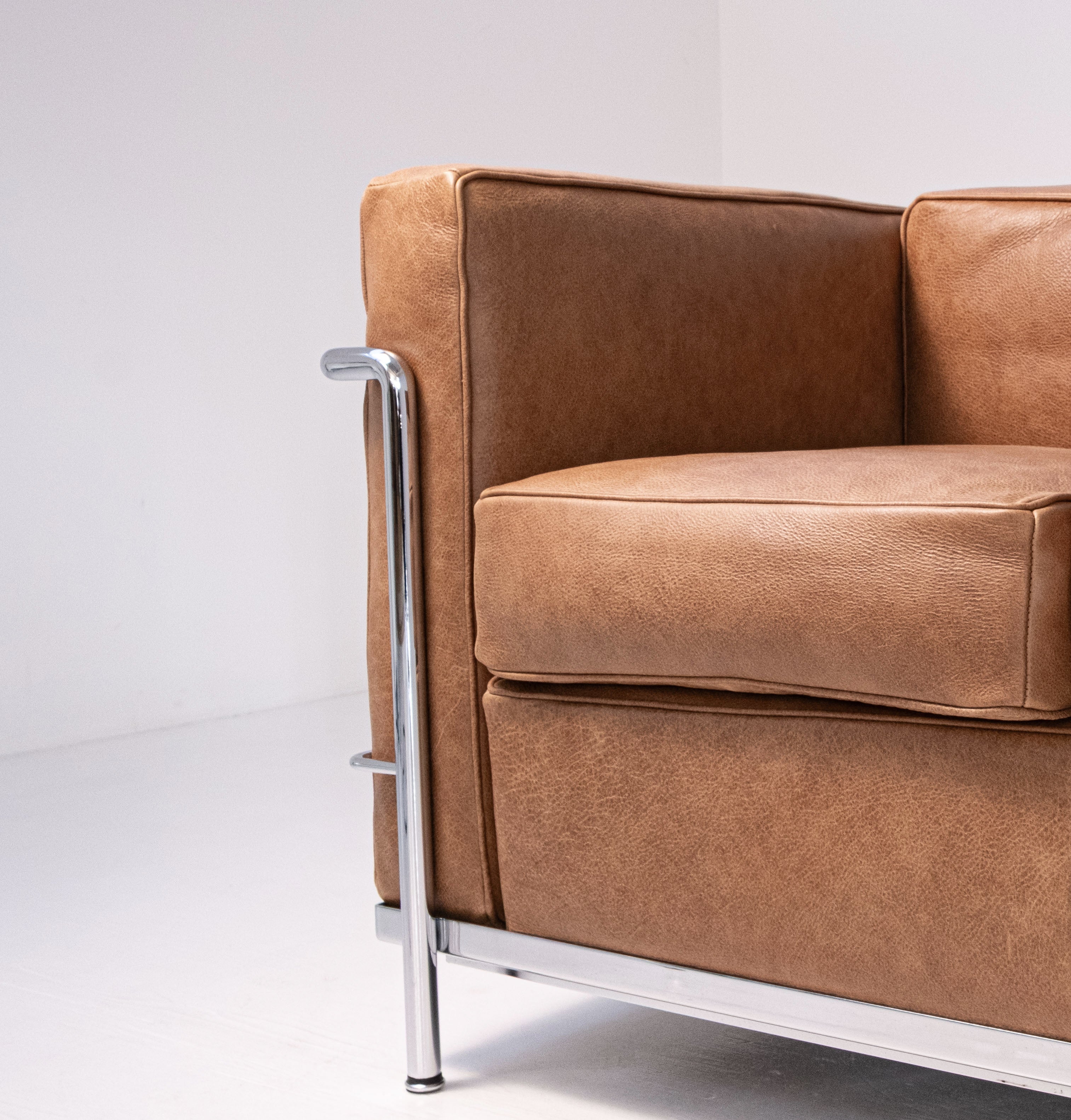 LC2 three-seater sofa by Le Corbusier, Pierre Jeanneret, and Charlotte Perriand for Cassina