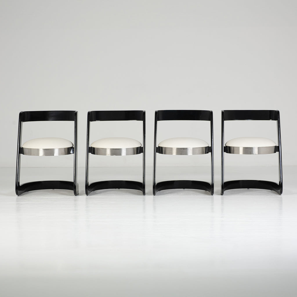 Set di sedie a slitta – design Willy Rizzo