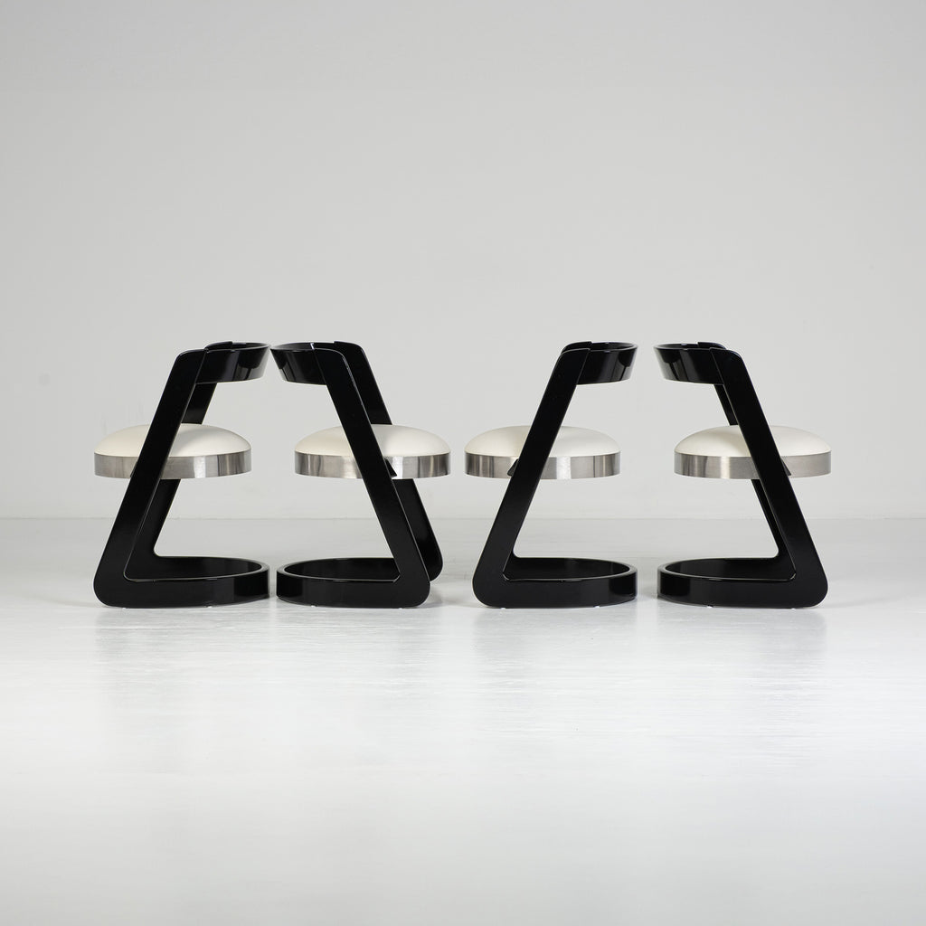 Set di sedie a slitta – design Willy Rizzo
