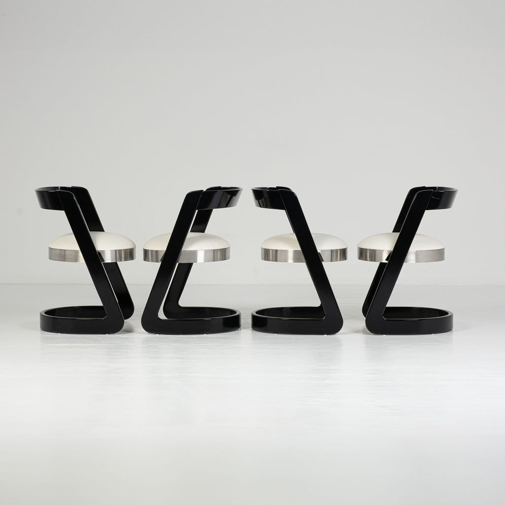 Set di sedie a slitta – design Willy Rizzo