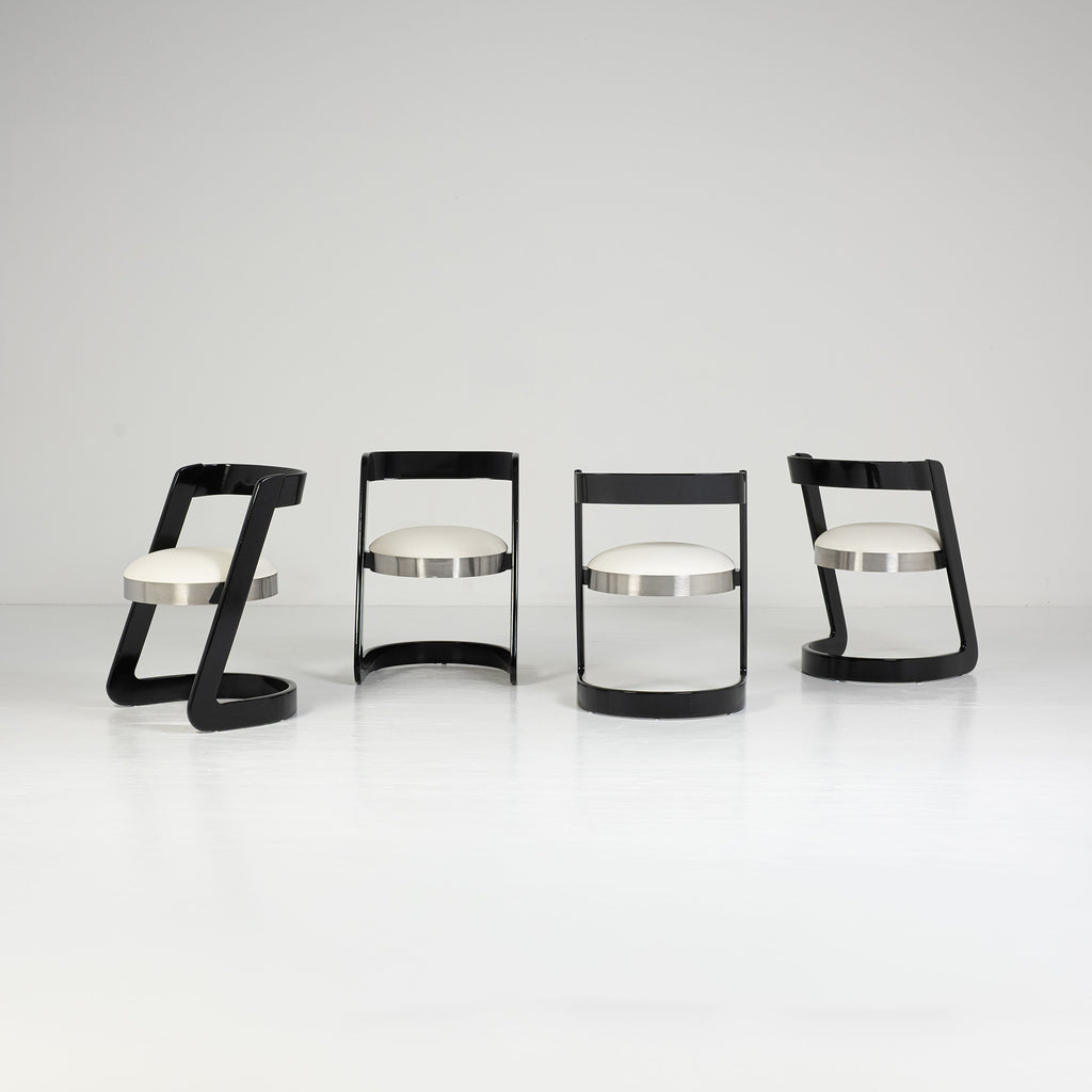 Set di sedie a slitta – design Willy Rizzo