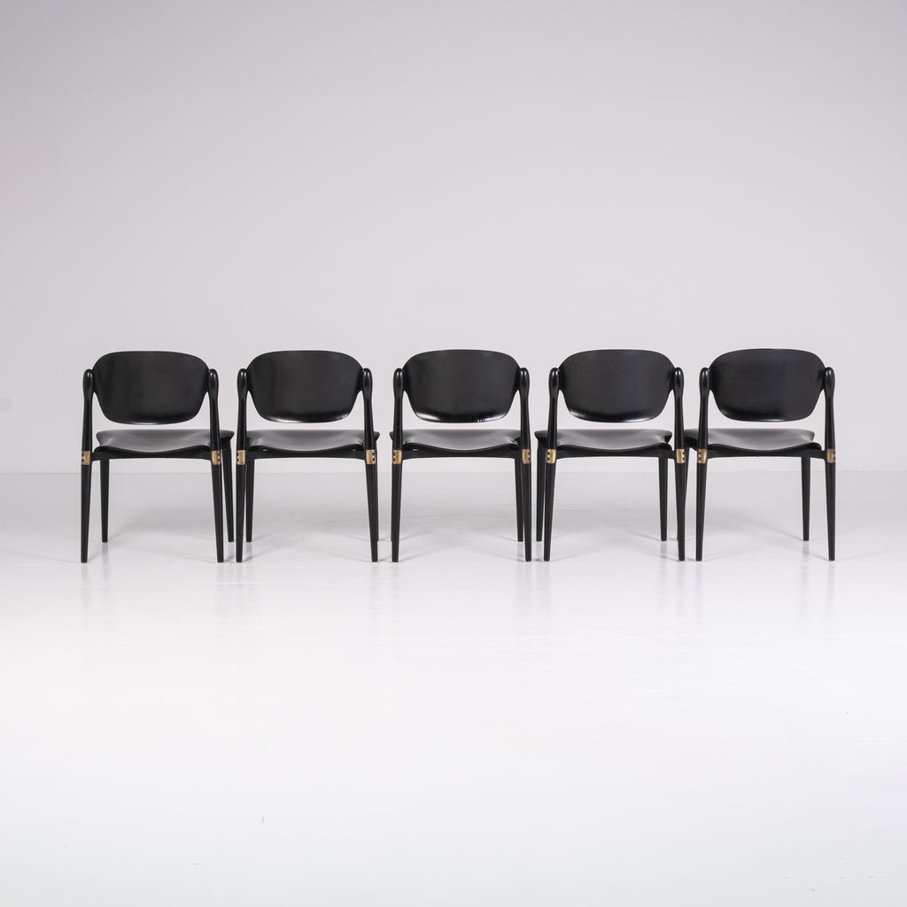 Set di 5 sedie S83 Chair di Eugenio Gerli per Tecno