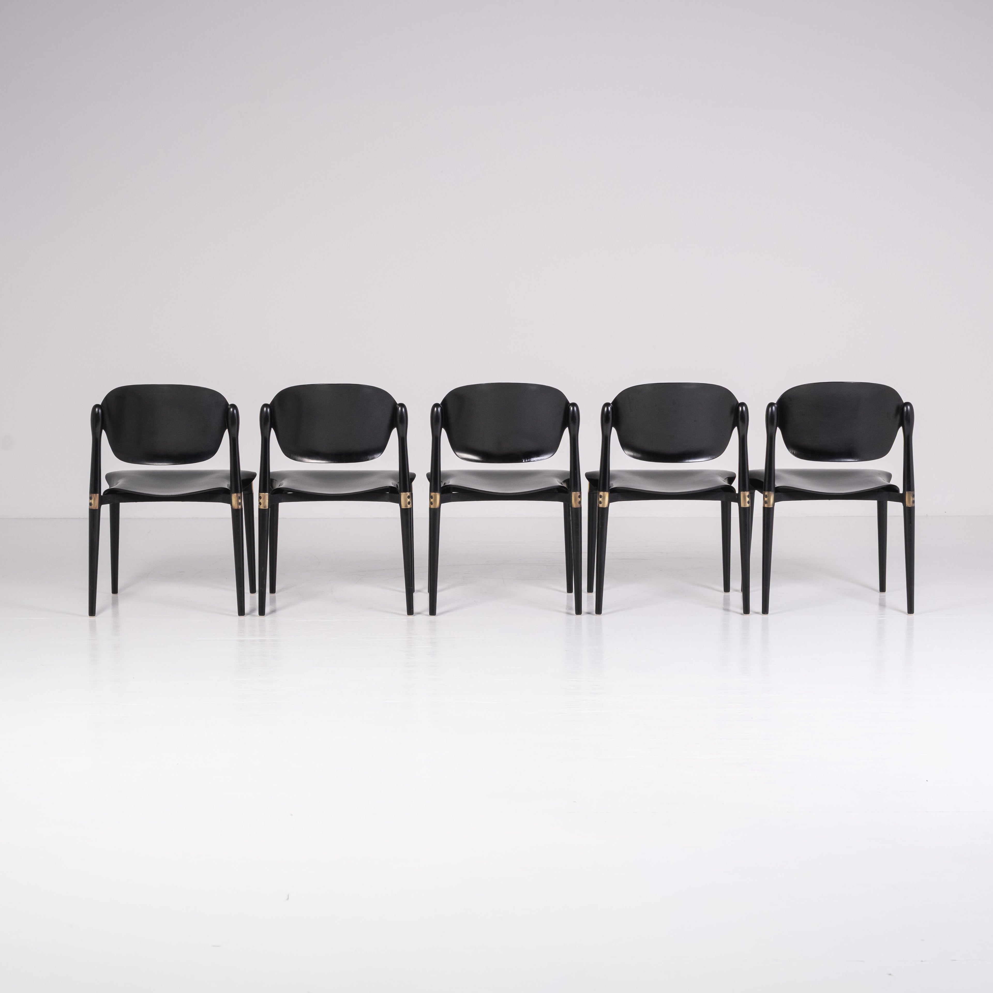 Set di 5 sedie S83 Chair di Eugenio Gerli per Tecno