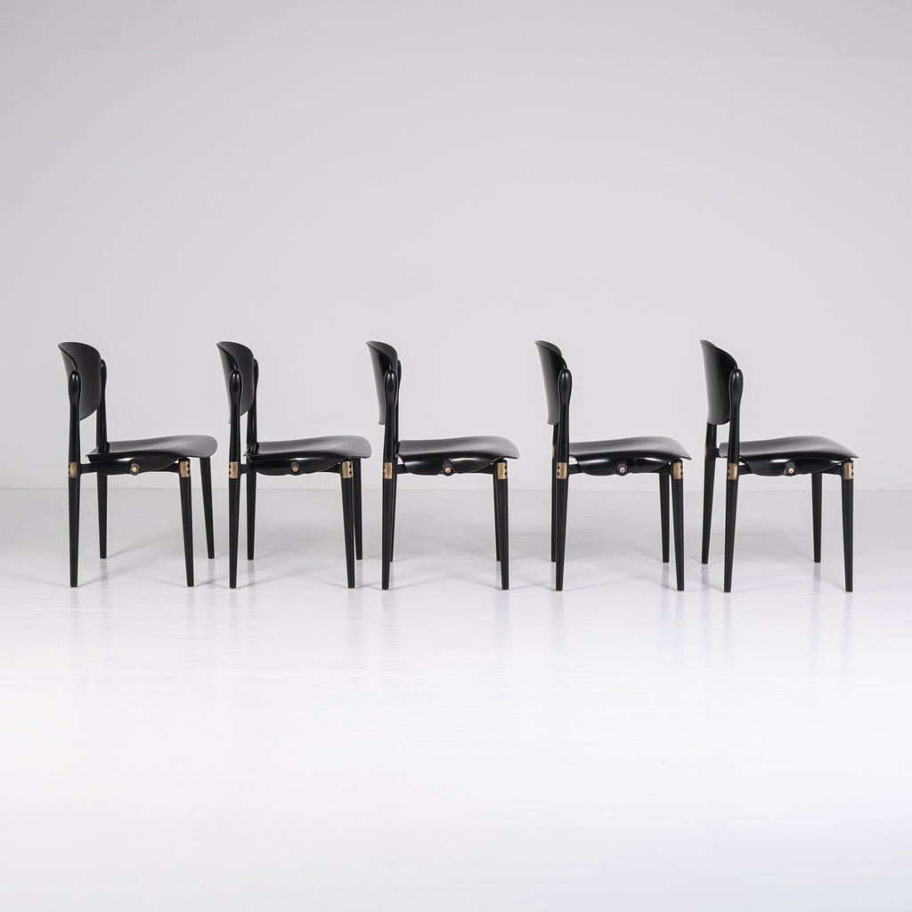 Set di 5 sedie S83 Chair di Eugenio Gerli per Tecno