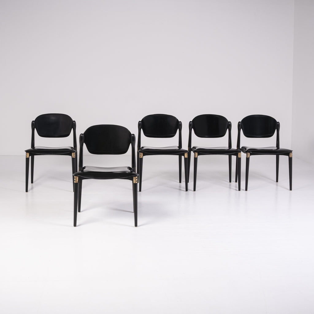 Set di 5 sedie S83 Chair di Eugenio Gerli per Tecno