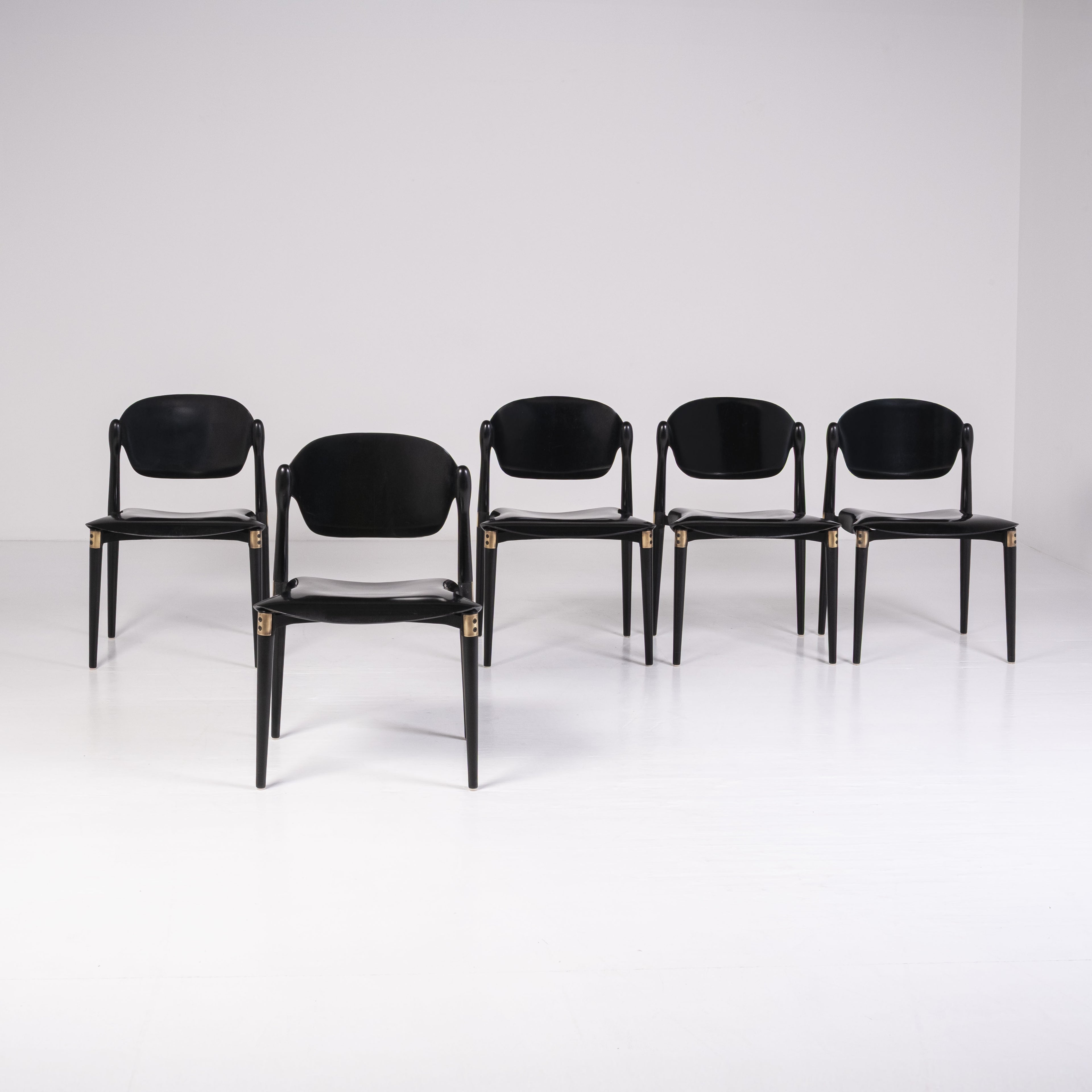 Set di 5 sedie S83 Chair di Eugenio Gerli per Tecno