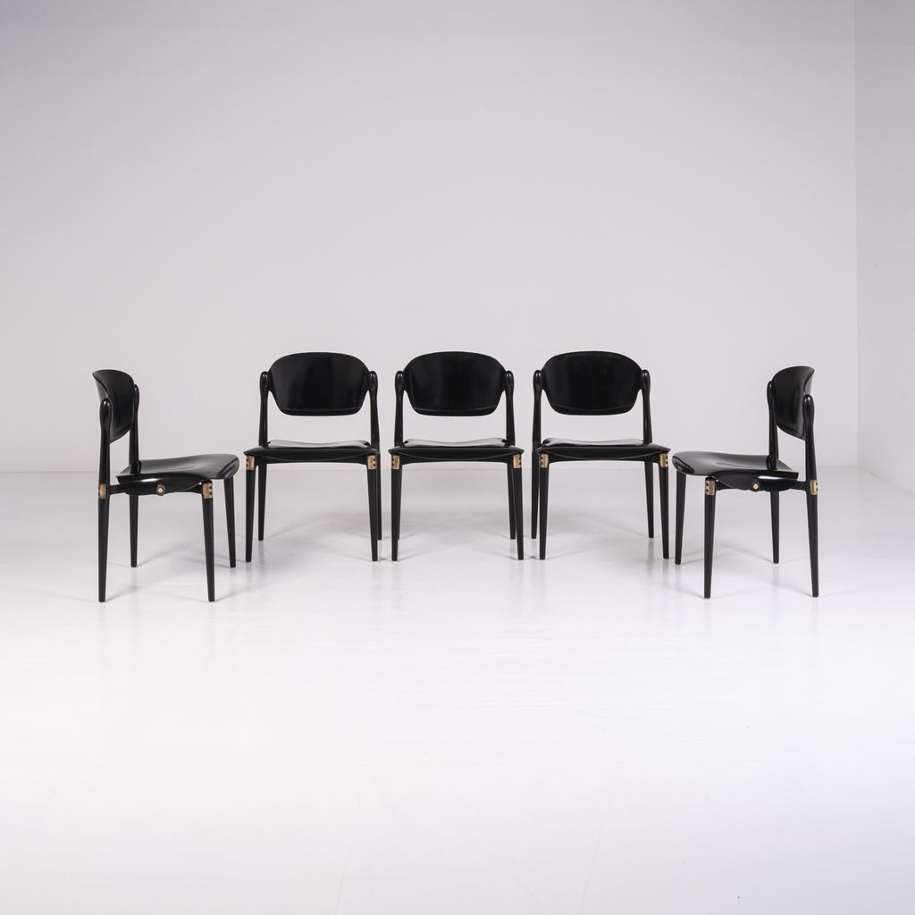 Set di 5 sedie S83 Chair di Eugenio Gerli per Tecno