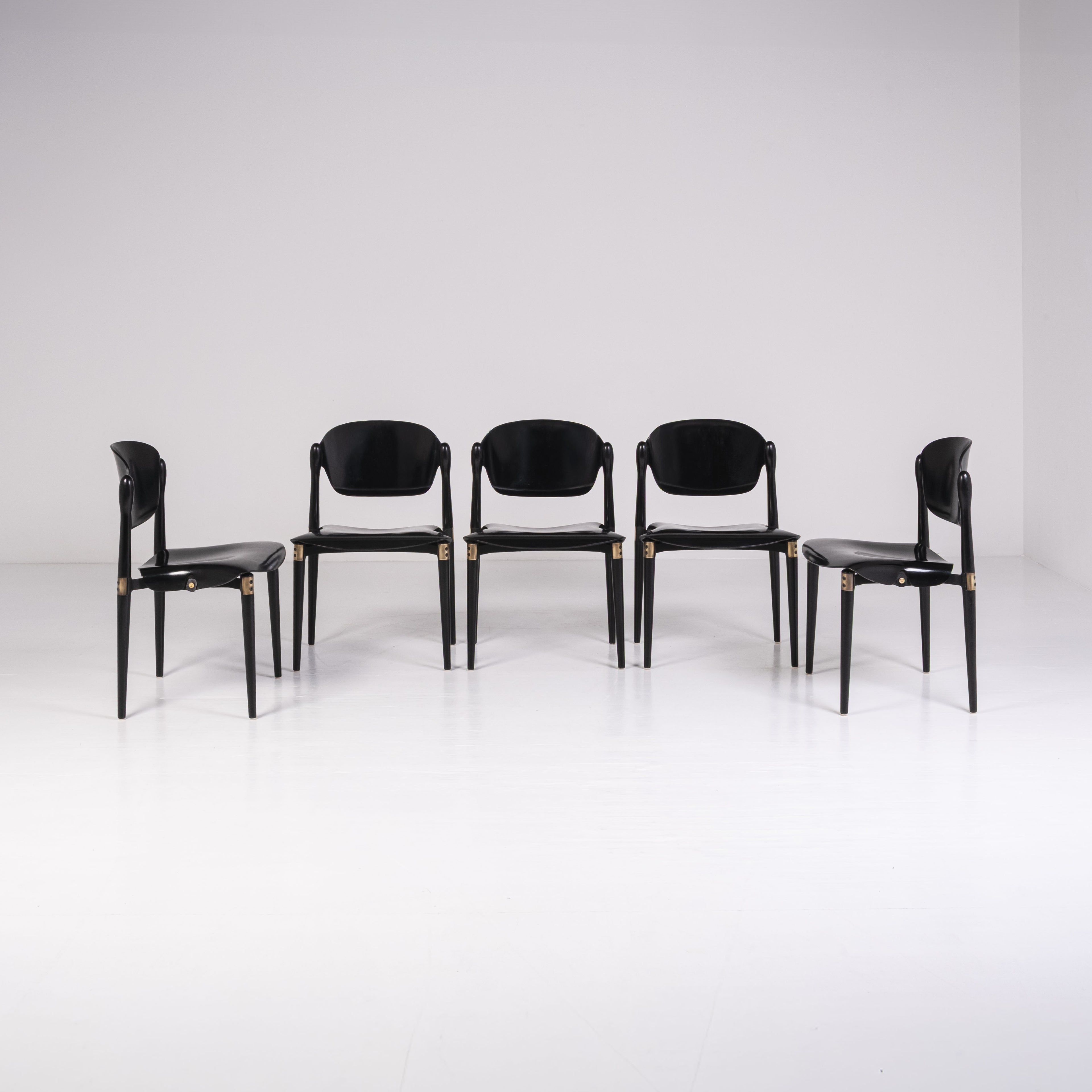 Set di 5 sedie S83 Chair di Eugenio Gerli per Tecno