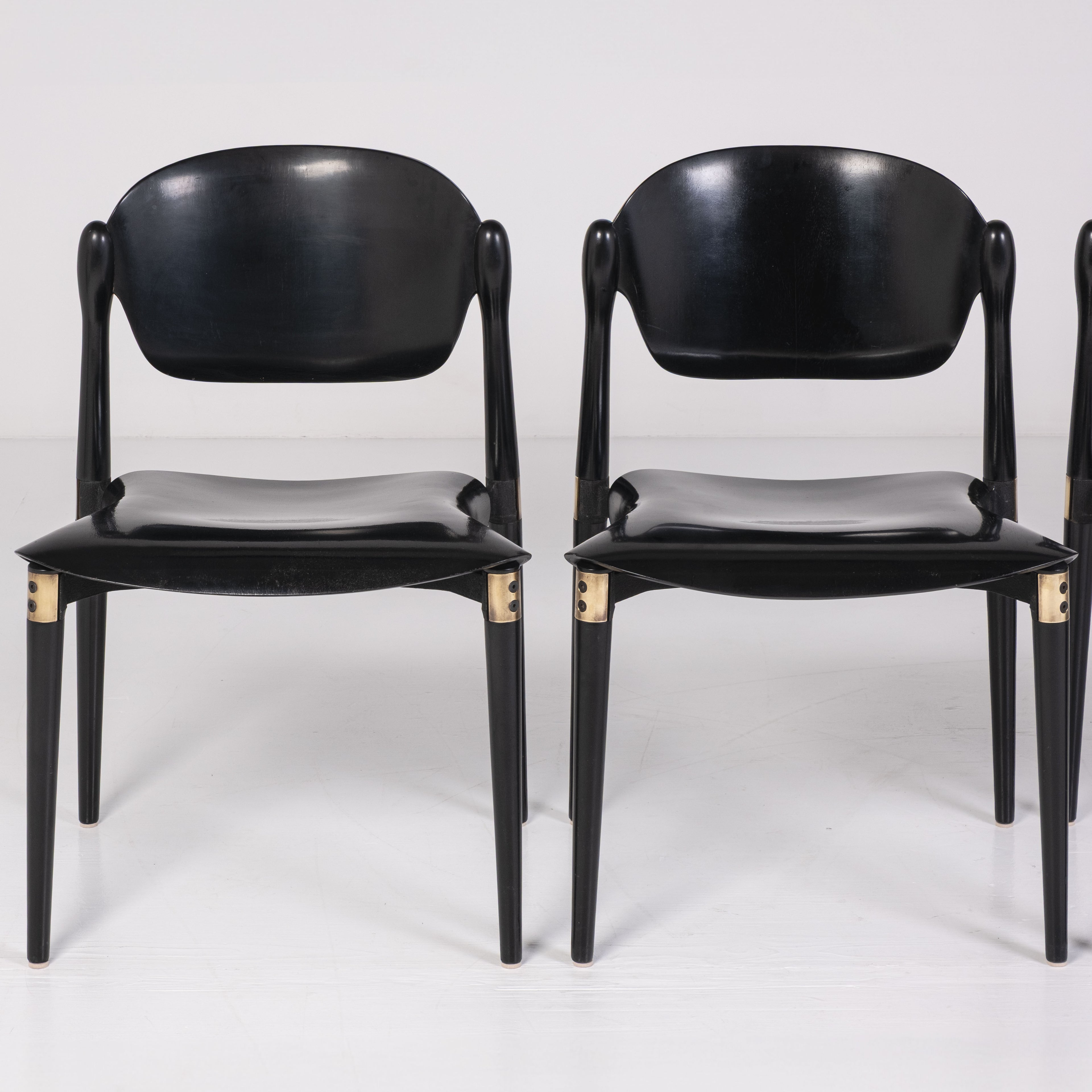 Set di 5 sedie S83 Chair di Eugenio Gerli per Tecno