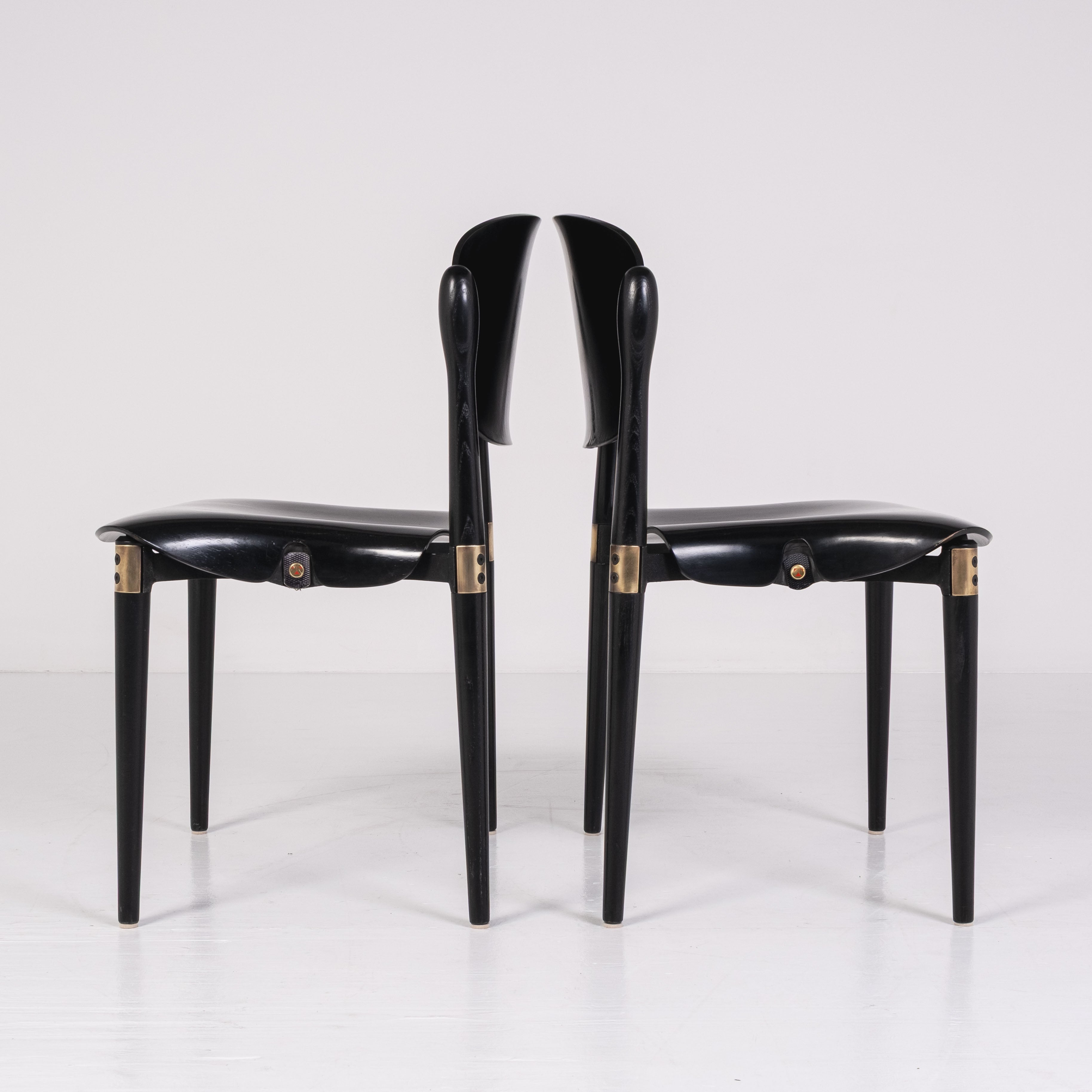 Set di 5 sedie S83 Chair di Eugenio Gerli per Tecno