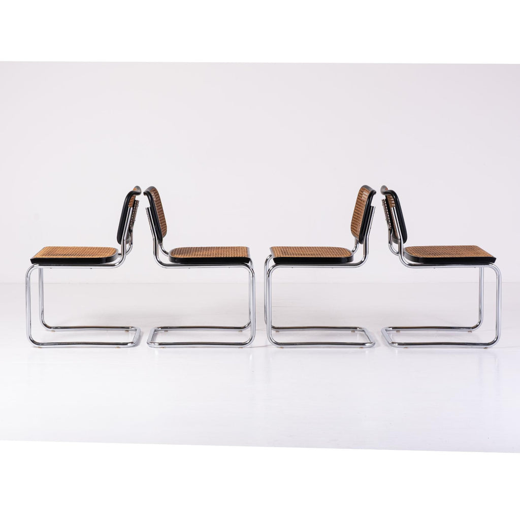 Lot de 4 chaises Cesca Chair de Marcel Breuer – Production Gavina