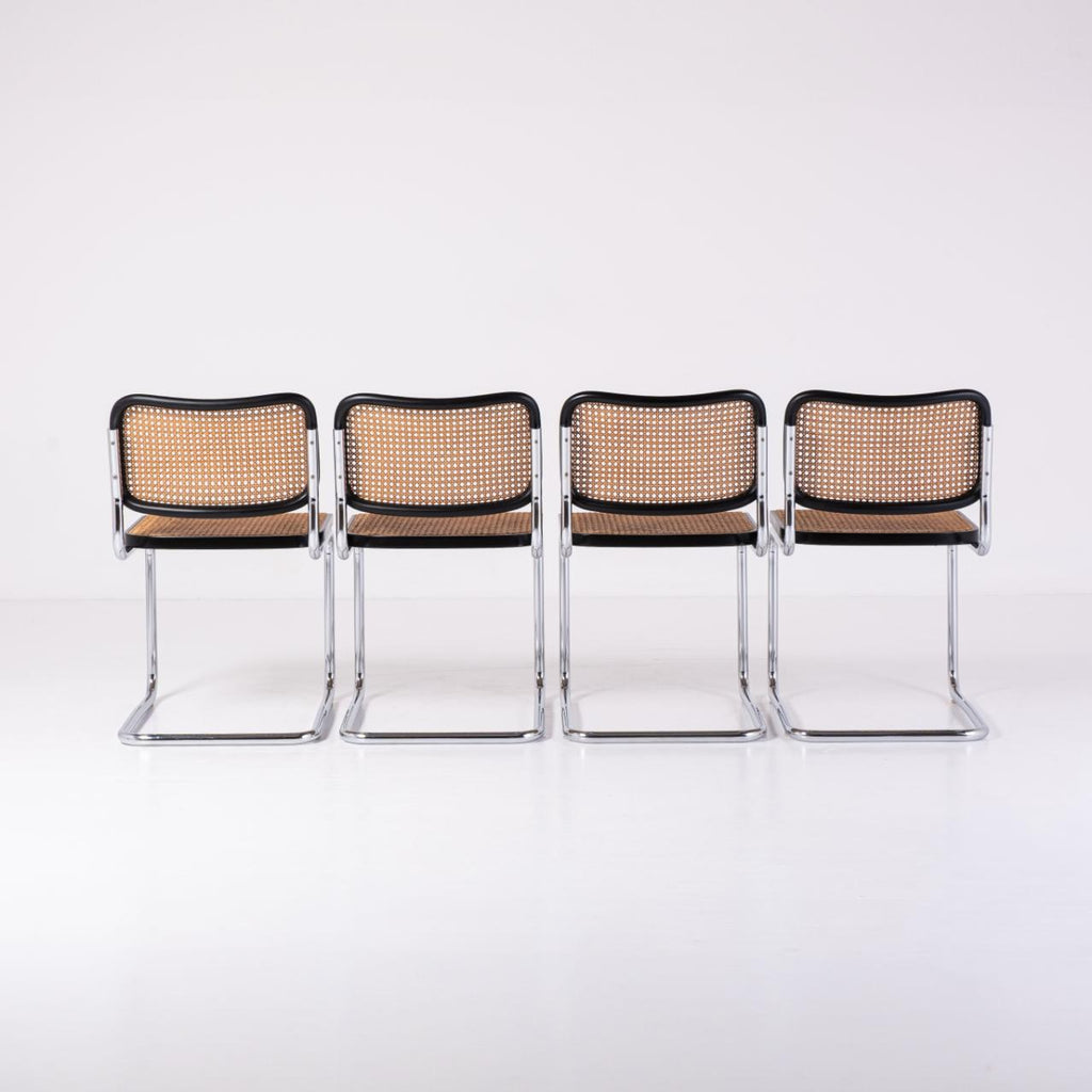 Lot de 4 chaises Cesca Chair de Marcel Breuer – Production Gavina