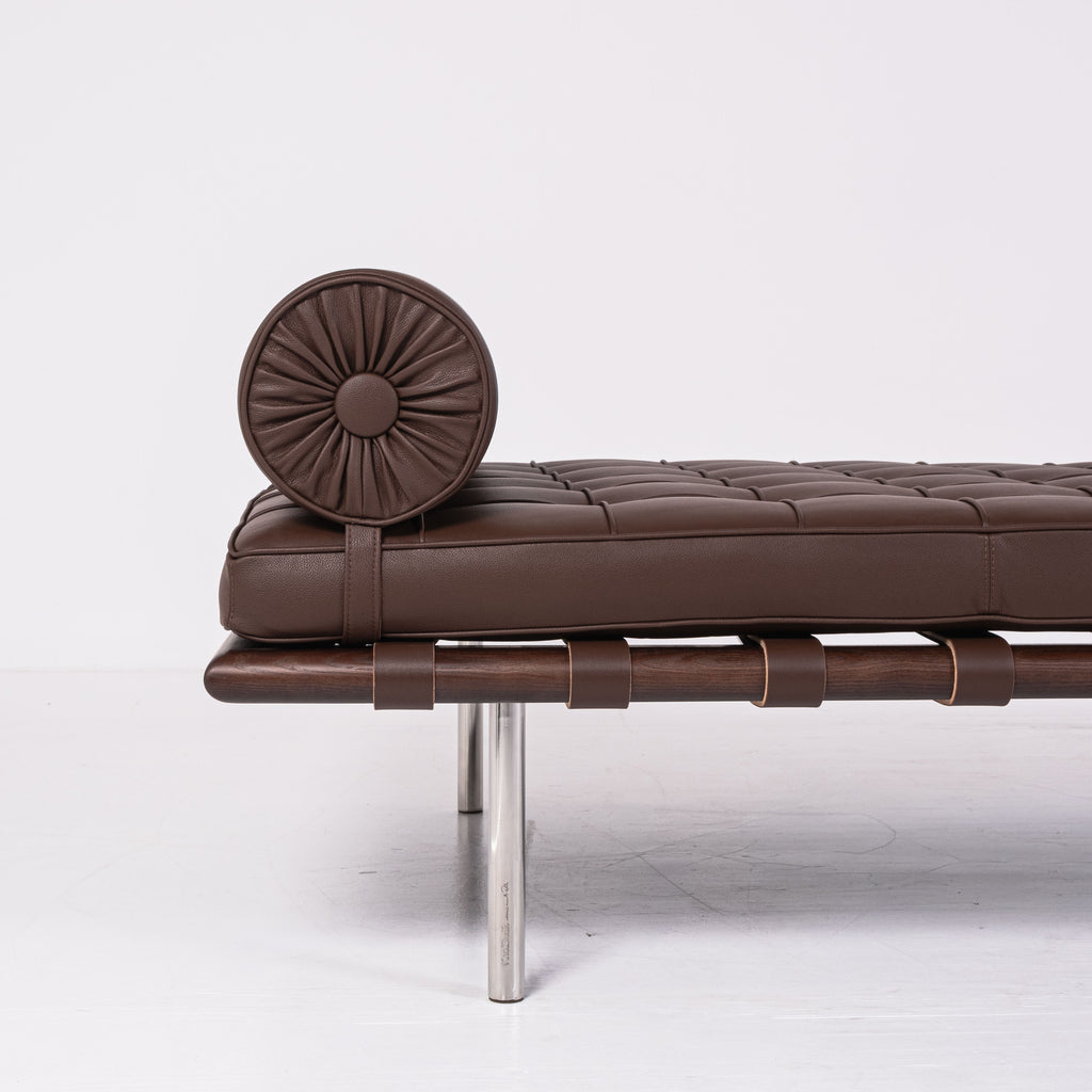 Knoll - Ludwig Mies van der Rohe - Daybed - Barcelona day bed - Acciaio, Pelle, Legno - Nuovo