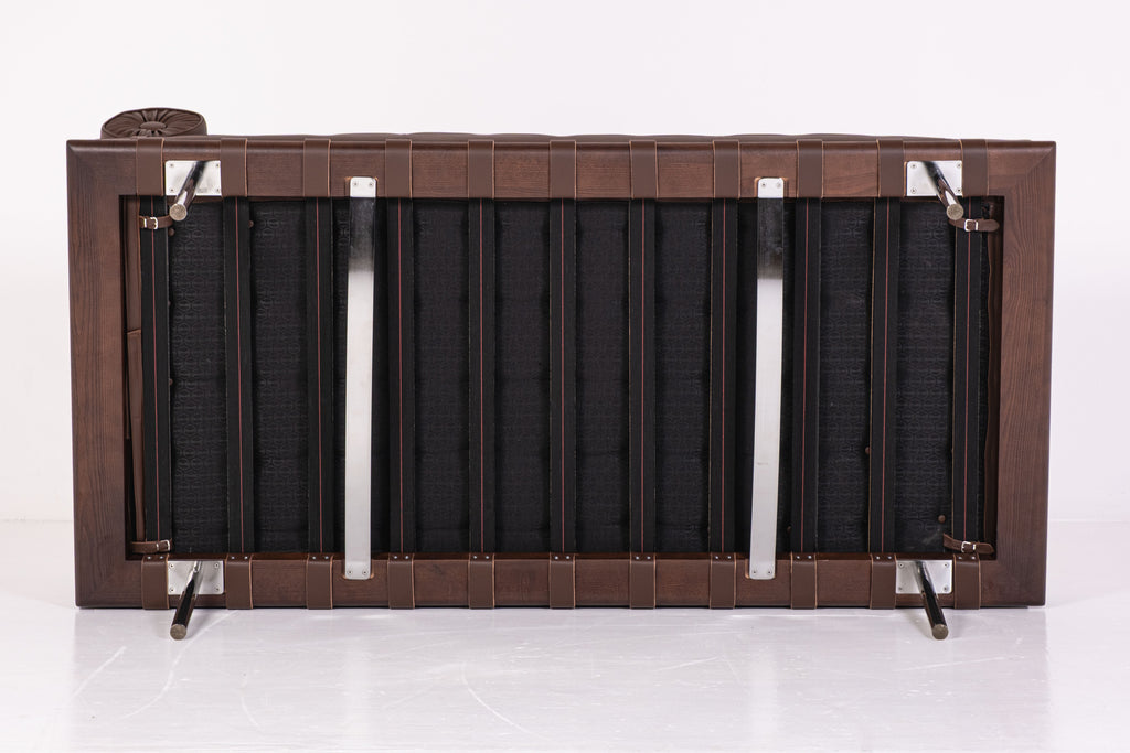 Knoll - Ludwig Mies van der Rohe - Daybed - Barcelona day bed - Acciaio, Pelle, Legno - Nuovo
