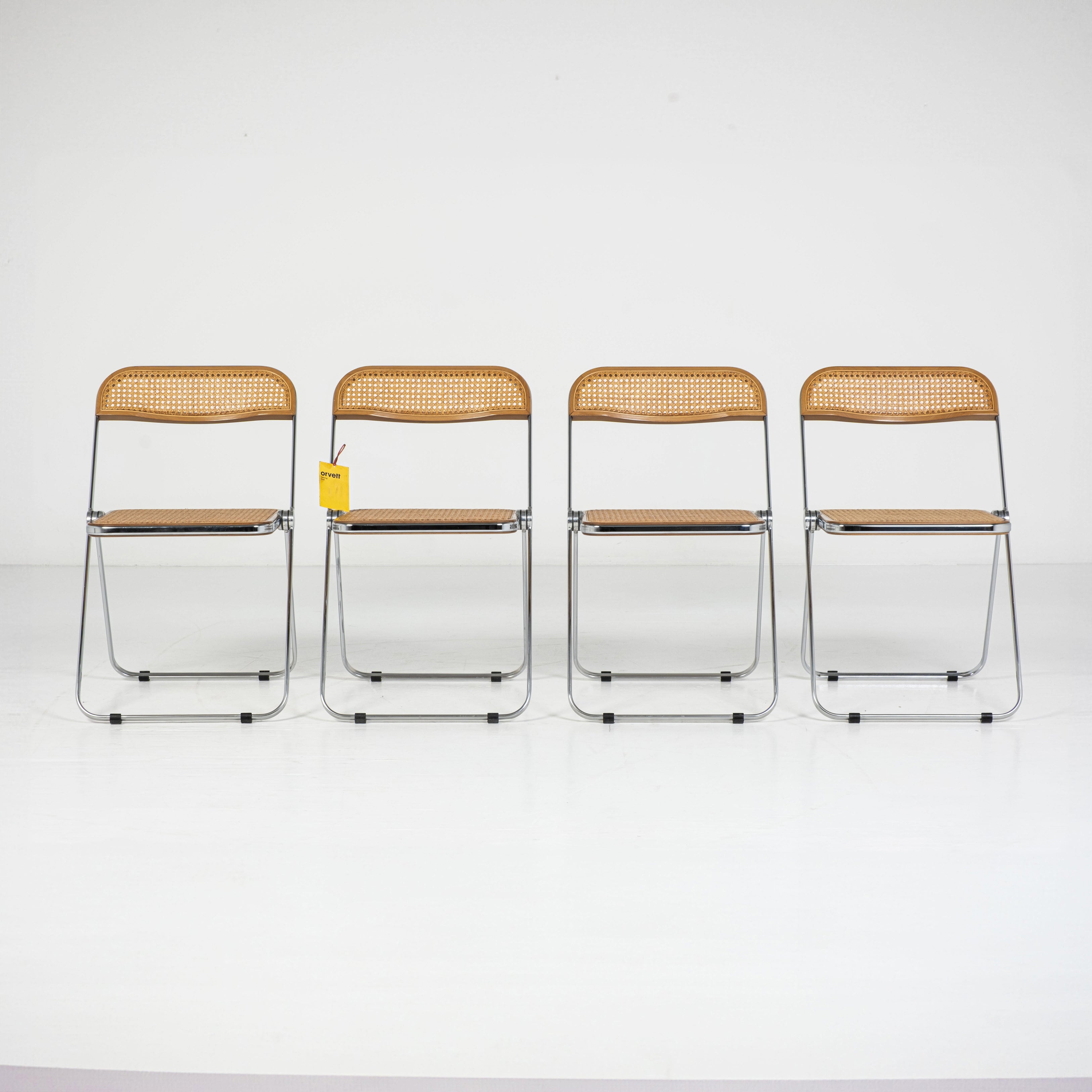 Set di 4 Sedie Plia Cané – Design Giancarlo Piretti per Anonima Castelli