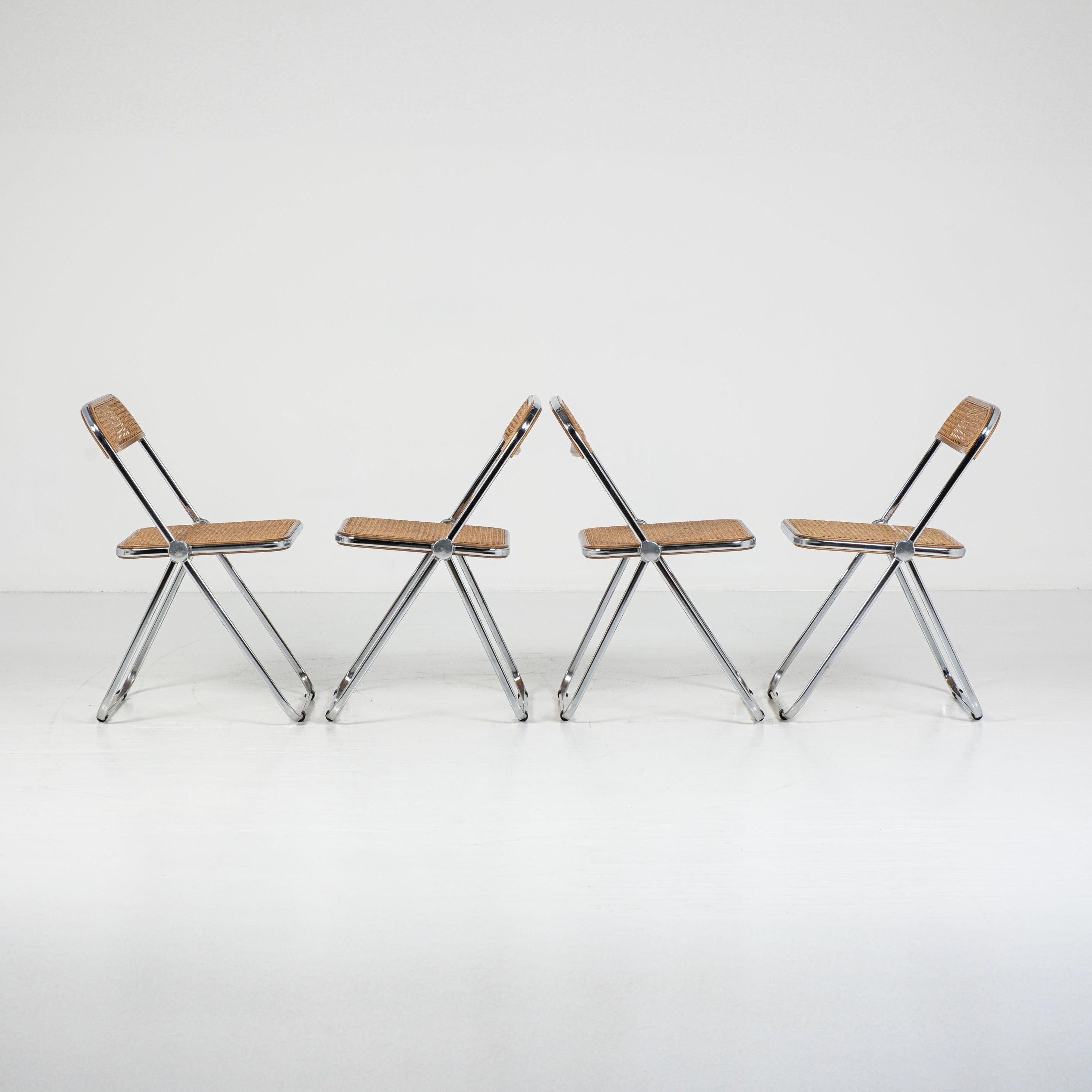 Set di 4 Sedie Plia Cané – Design Giancarlo Piretti per Anonima Castelli