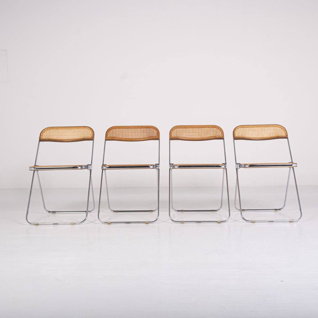 Ensemble de 4 chaises Plia Cané – G. Piretti Anonima Castelli