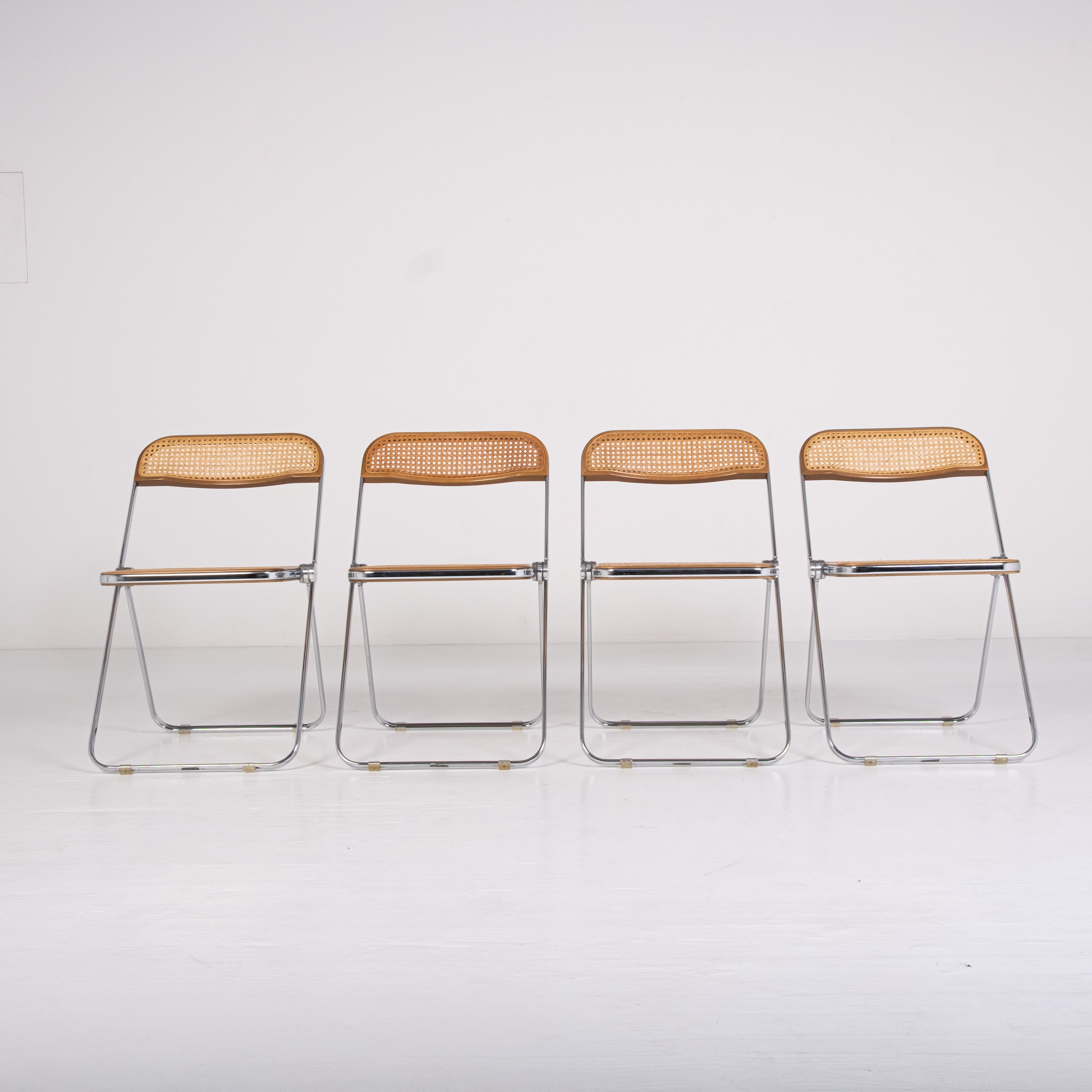Ensemble de 4 chaises Plia Cané – G. Piretti Anonima Castelli