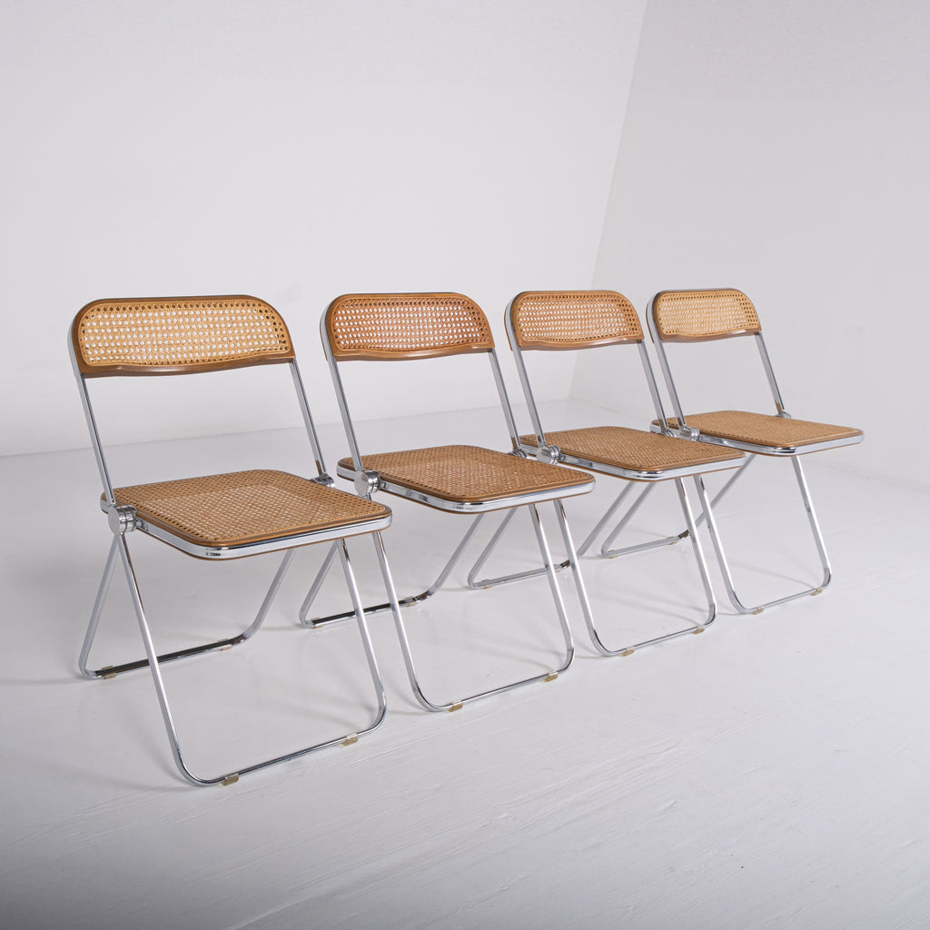 Ensemble de 4 chaises Plia Cané – G. Piretti Anonima Castelli