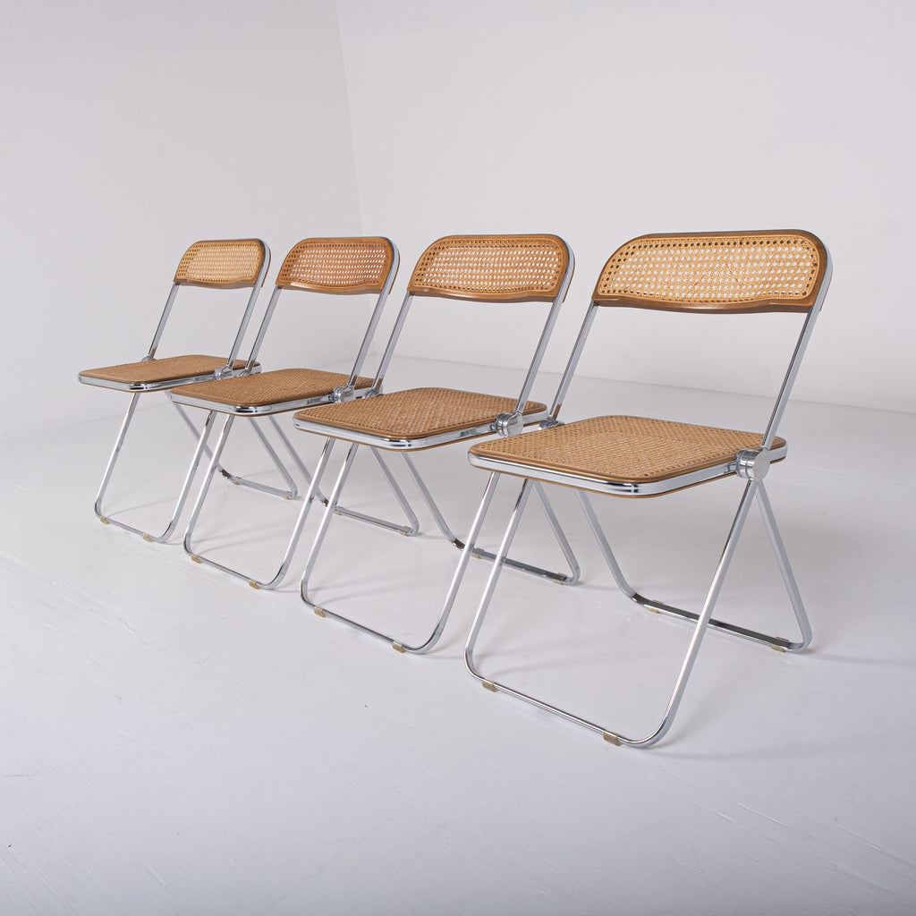 Ensemble de 4 chaises Plia Cané – G. Piretti Anonima Castelli