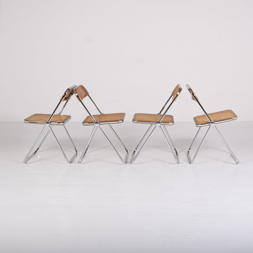 Ensemble de 4 chaises Plia Cané – G. Piretti Anonima Castelli