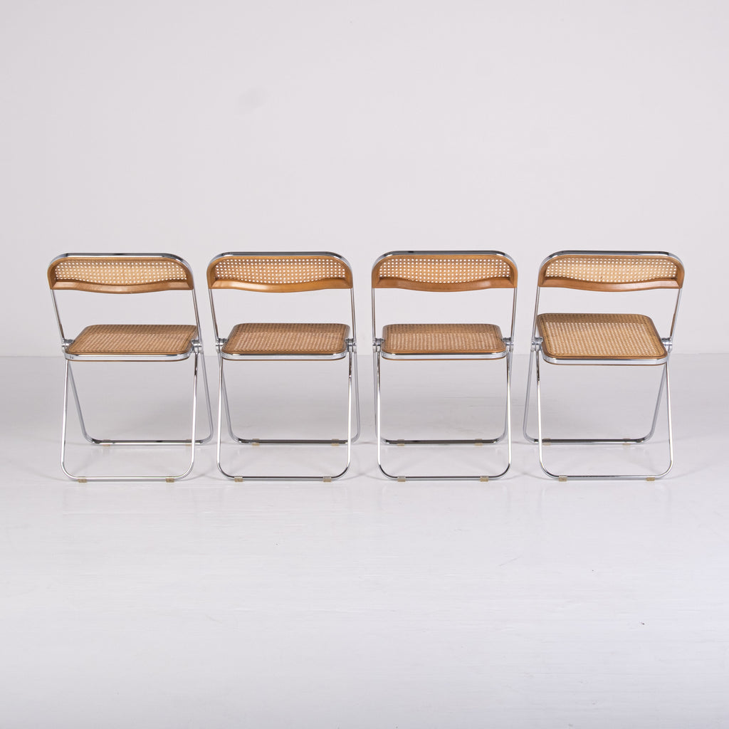 Ensemble de 4 chaises Plia Cané – G. Piretti Anonima Castelli