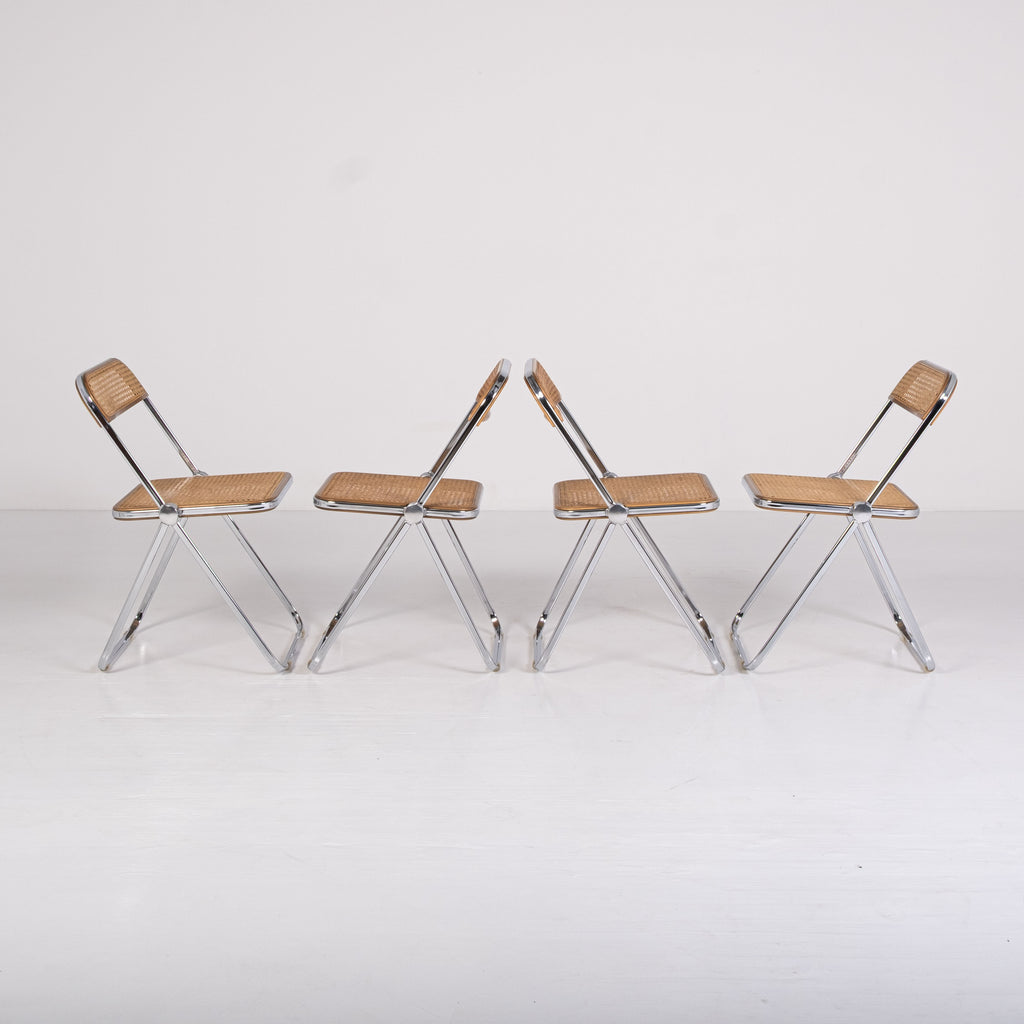 Ensemble de 4 chaises Plia Cané – G. Piretti Anonima Castelli