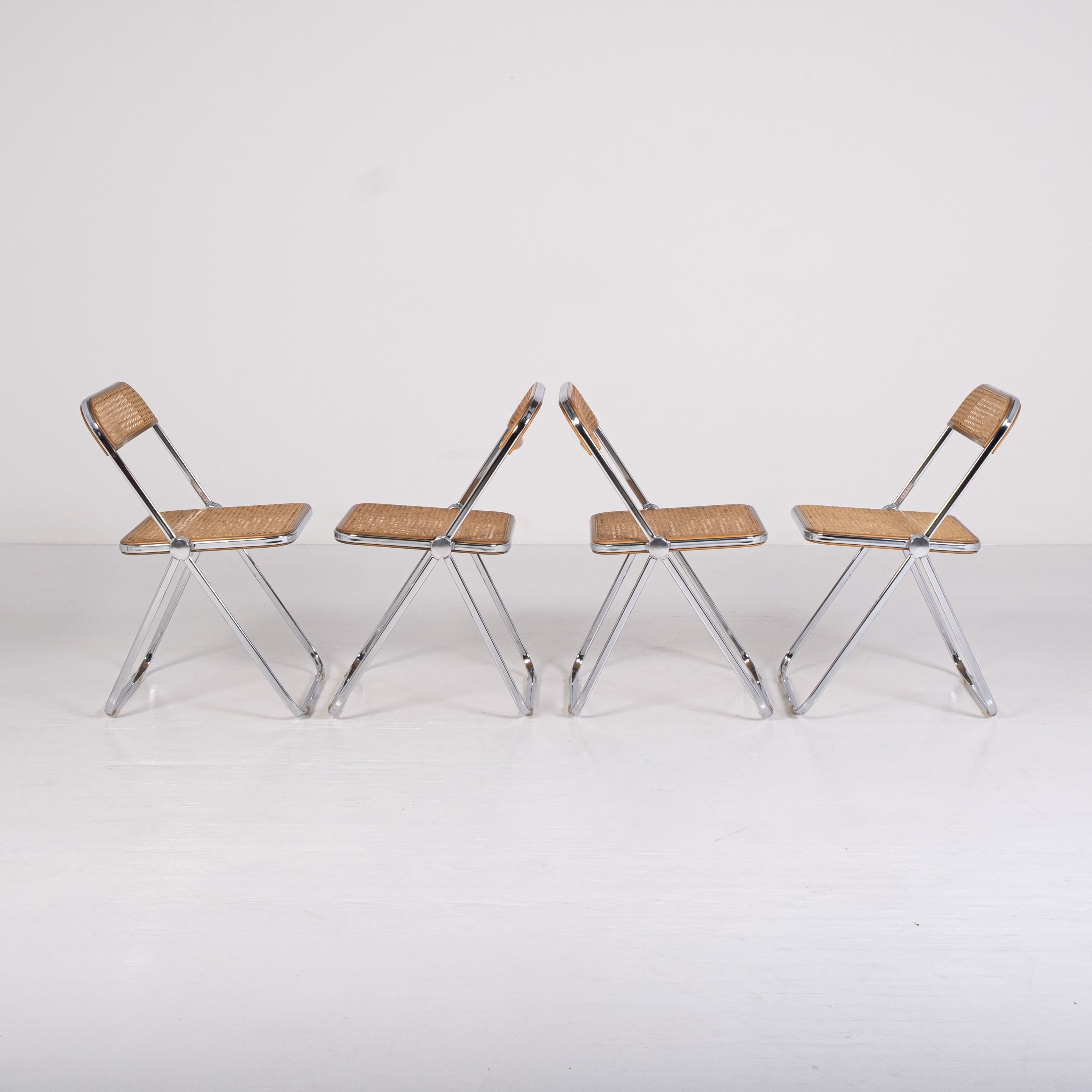 Ensemble de 4 chaises Plia Cané – G. Piretti Anonima Castelli