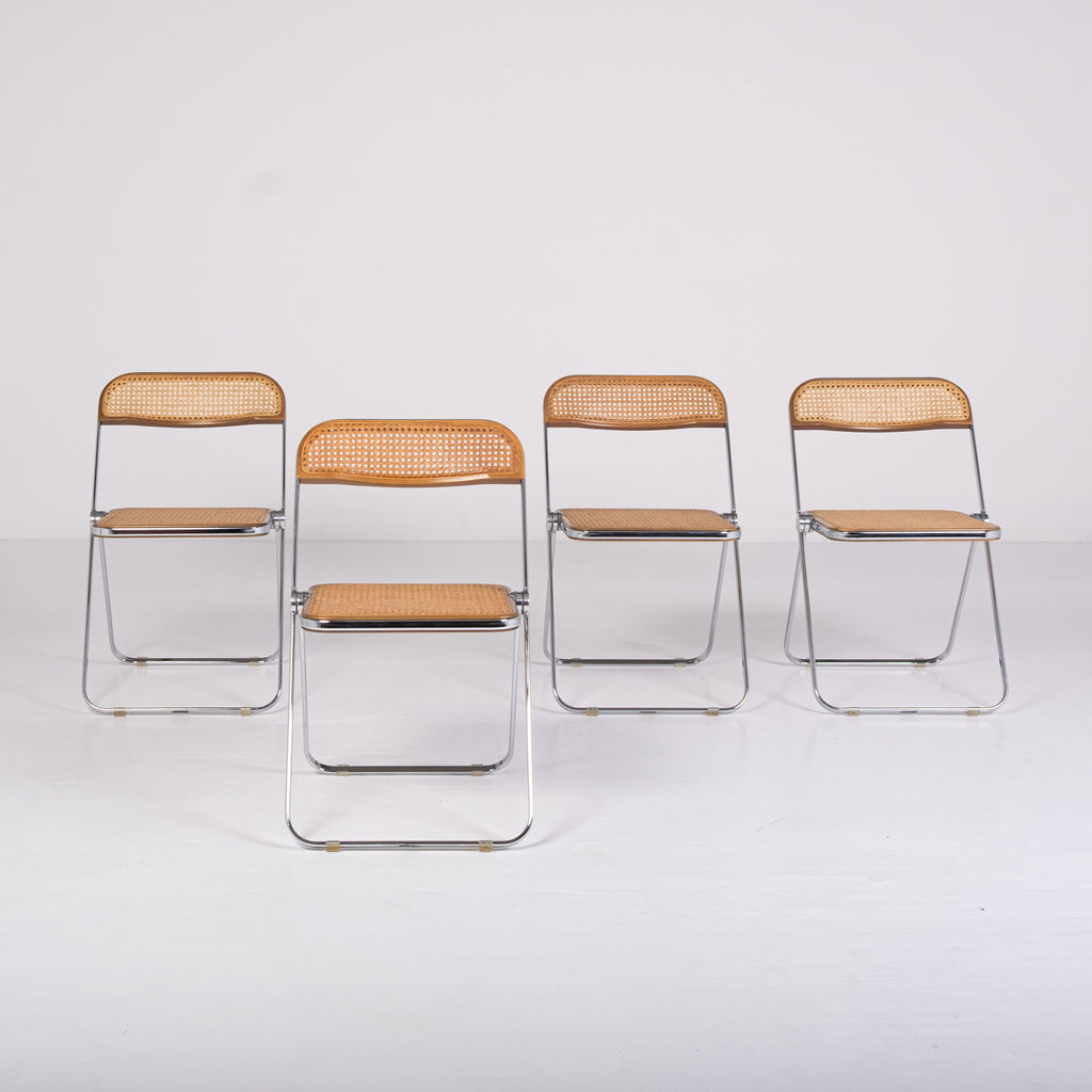 Ensemble de 4 chaises Plia Cané – G. Piretti Anonima Castelli