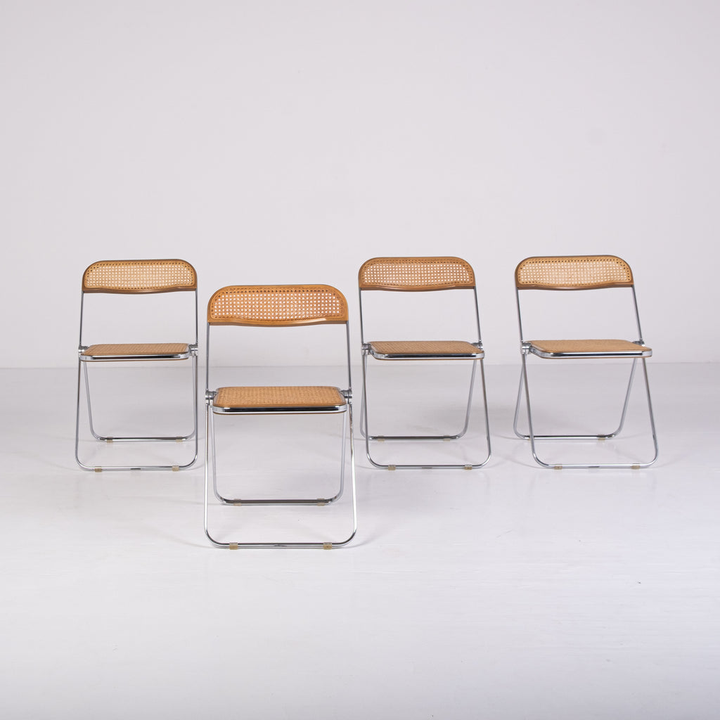 Ensemble de 4 chaises Plia Cané – G. Piretti Anonima Castelli