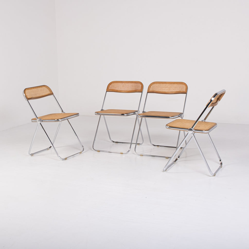 Ensemble de 4 chaises Plia Cané – G. Piretti Anonima Castelli